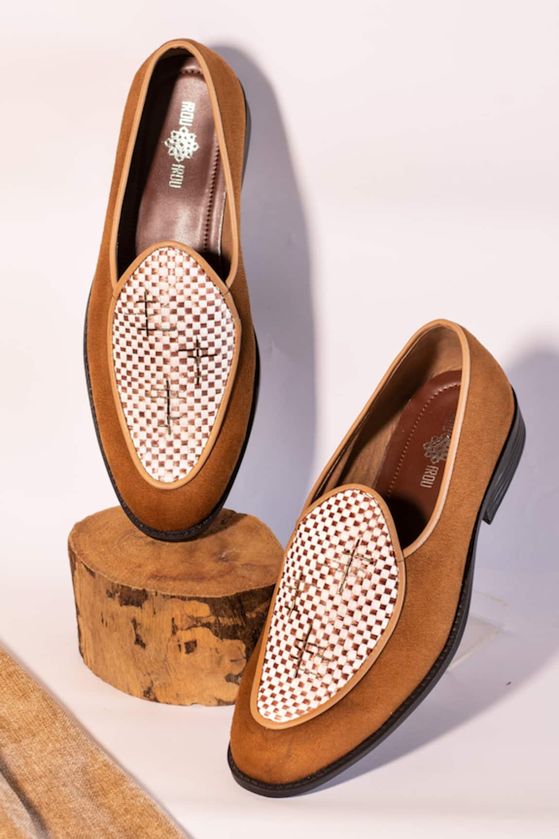 THE FROU FROU STUDIO Palatine Gingham Embellished Loafers