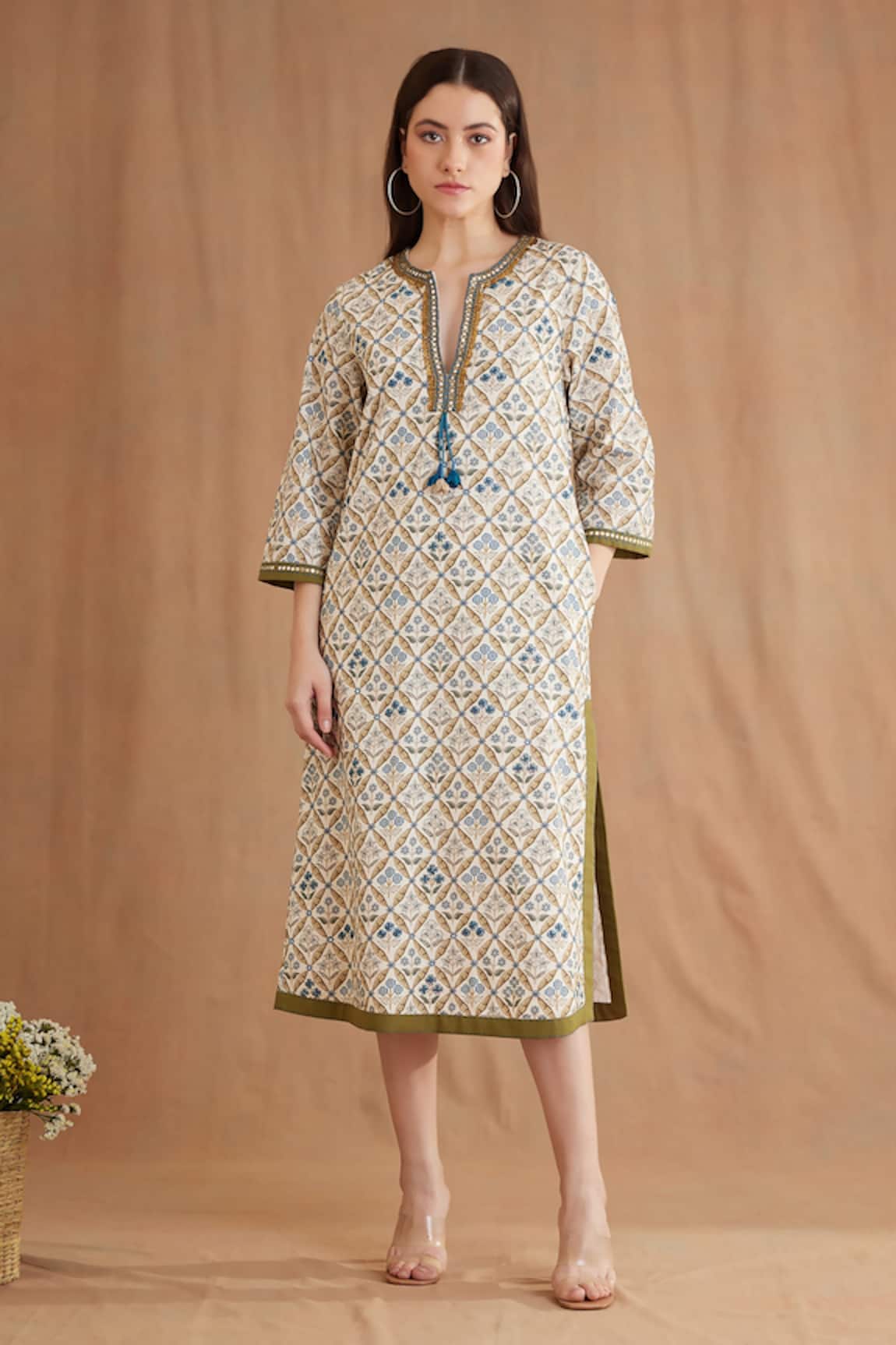 Nikasha Mughal Print Midi Dress 