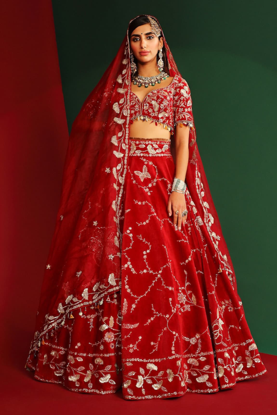 Mahima Mahajan Hena Embroidered Bridal Lehenga Set