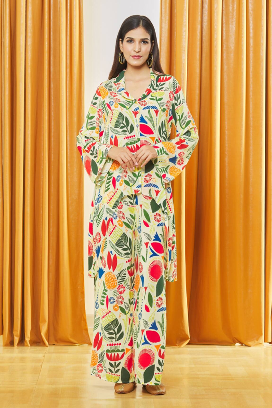 Label Shristi Chetani Printed Shirt & Pant Set