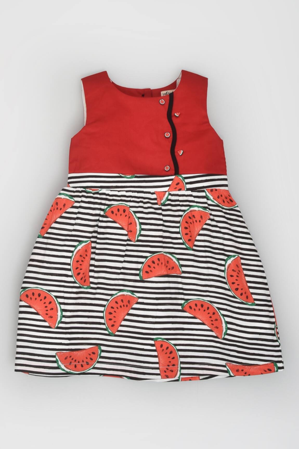 LA Dee DA Cotton Watermelon Slice Print Dress