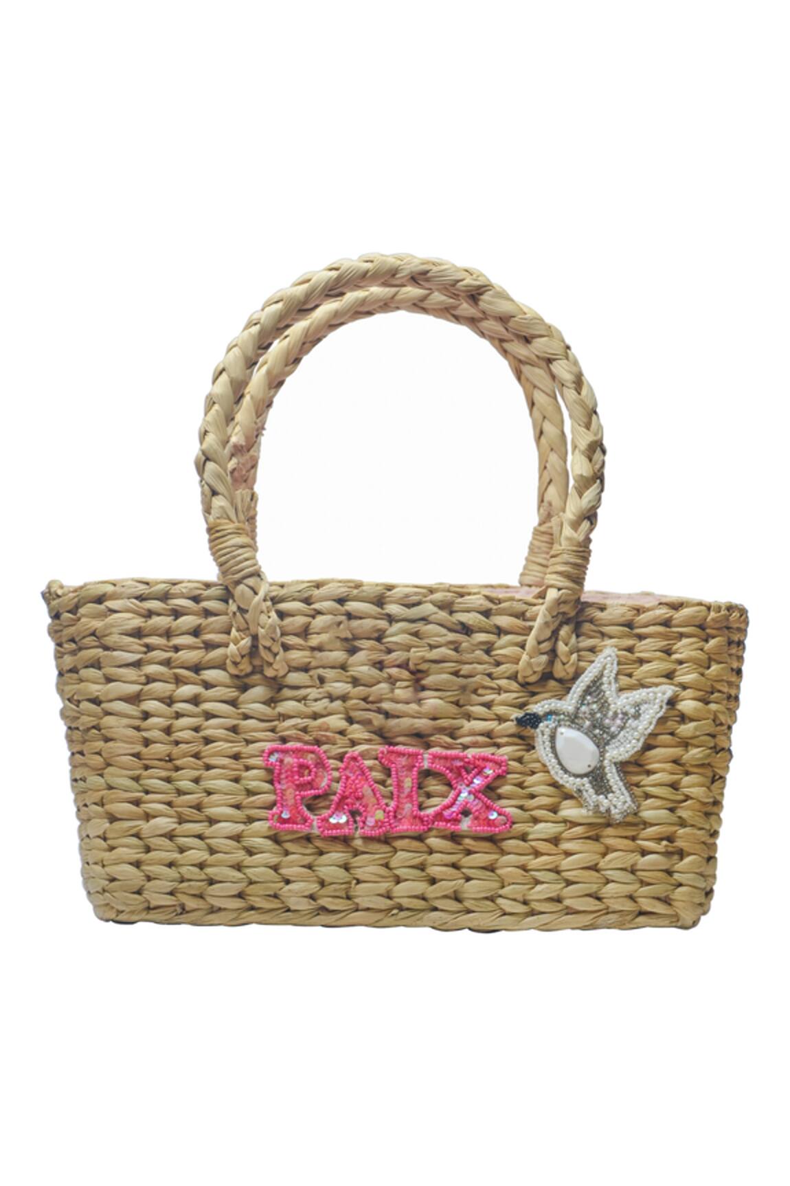 Ginn And Tonik Paix Basket Woven Beach Bag 