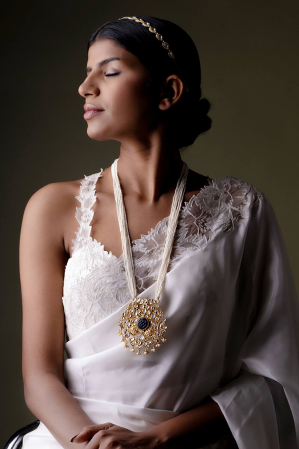 Osvag India Multi-Layered Long Pendant Necklace 