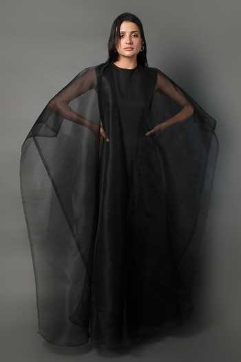 Swatee Singh Organza Drape Jumpsuit 