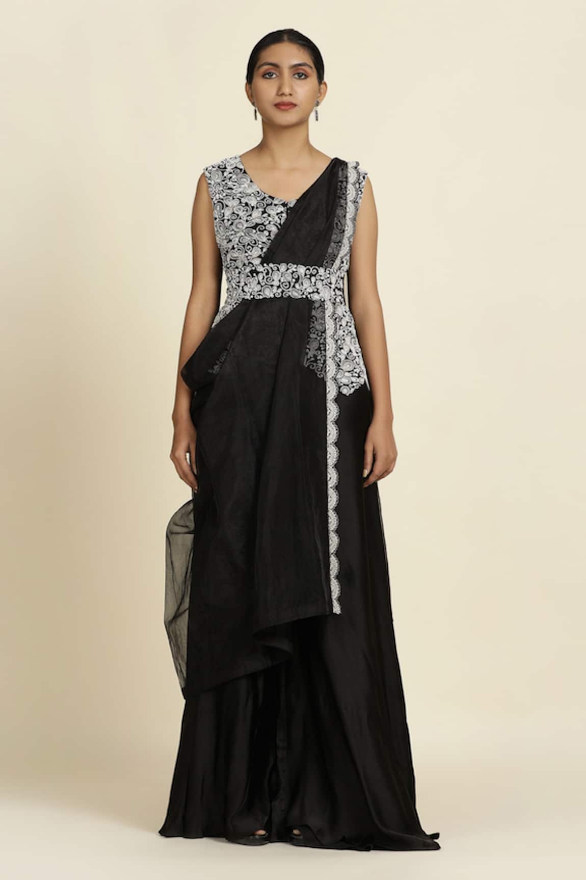 Oshi By Shikha Embroidered Waistcoat Palazzo Set 