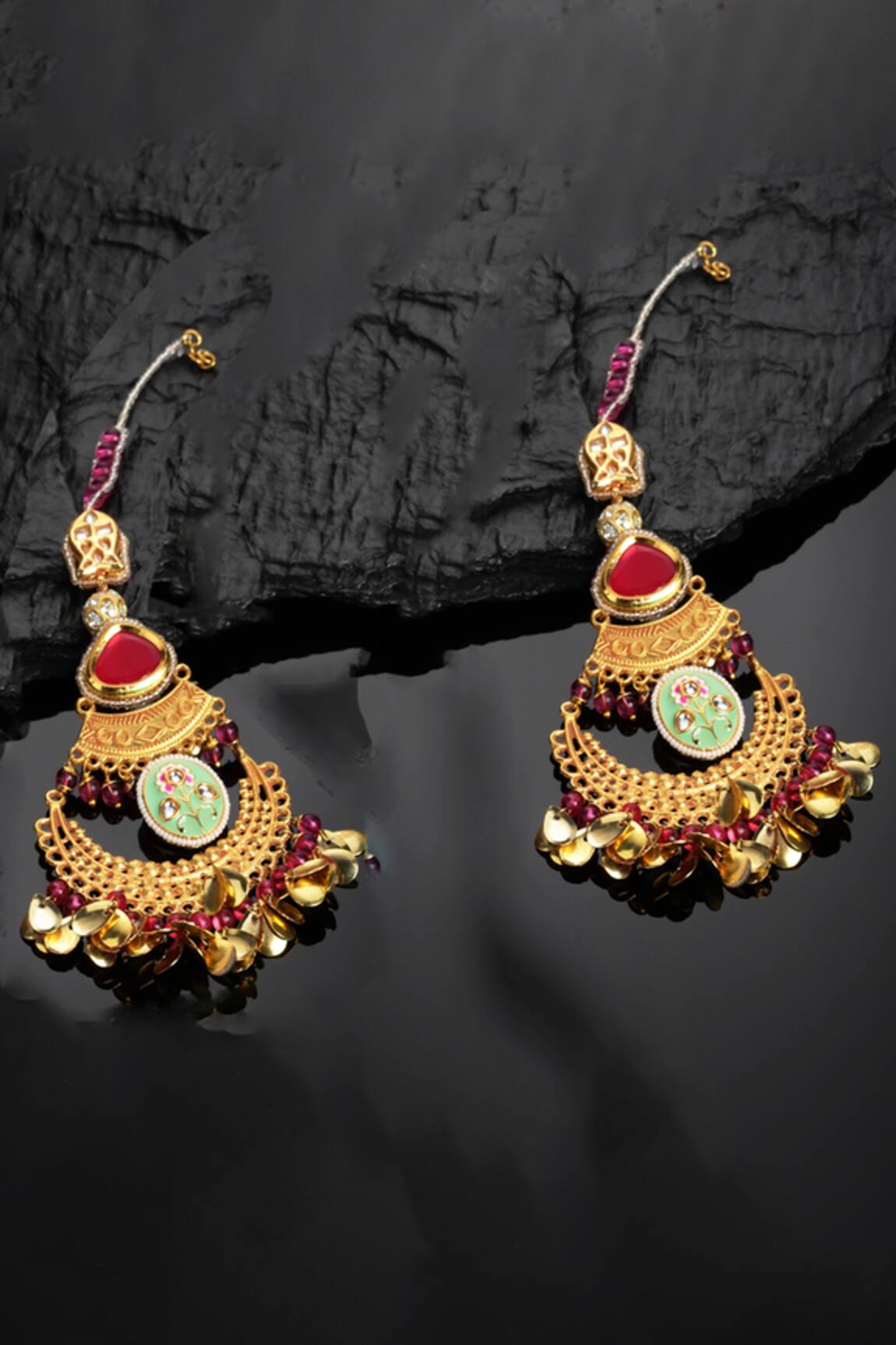 Dugran By Dugristyle Floral Pattern Chandbalis