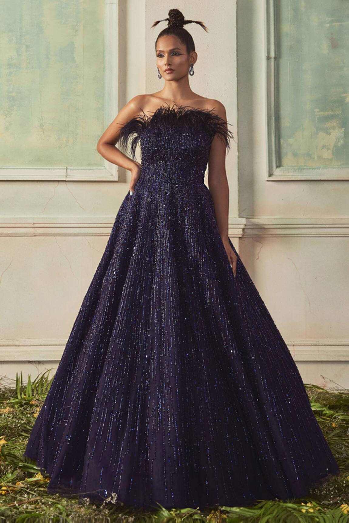 Shivani Awasty Anna Feather Gown 