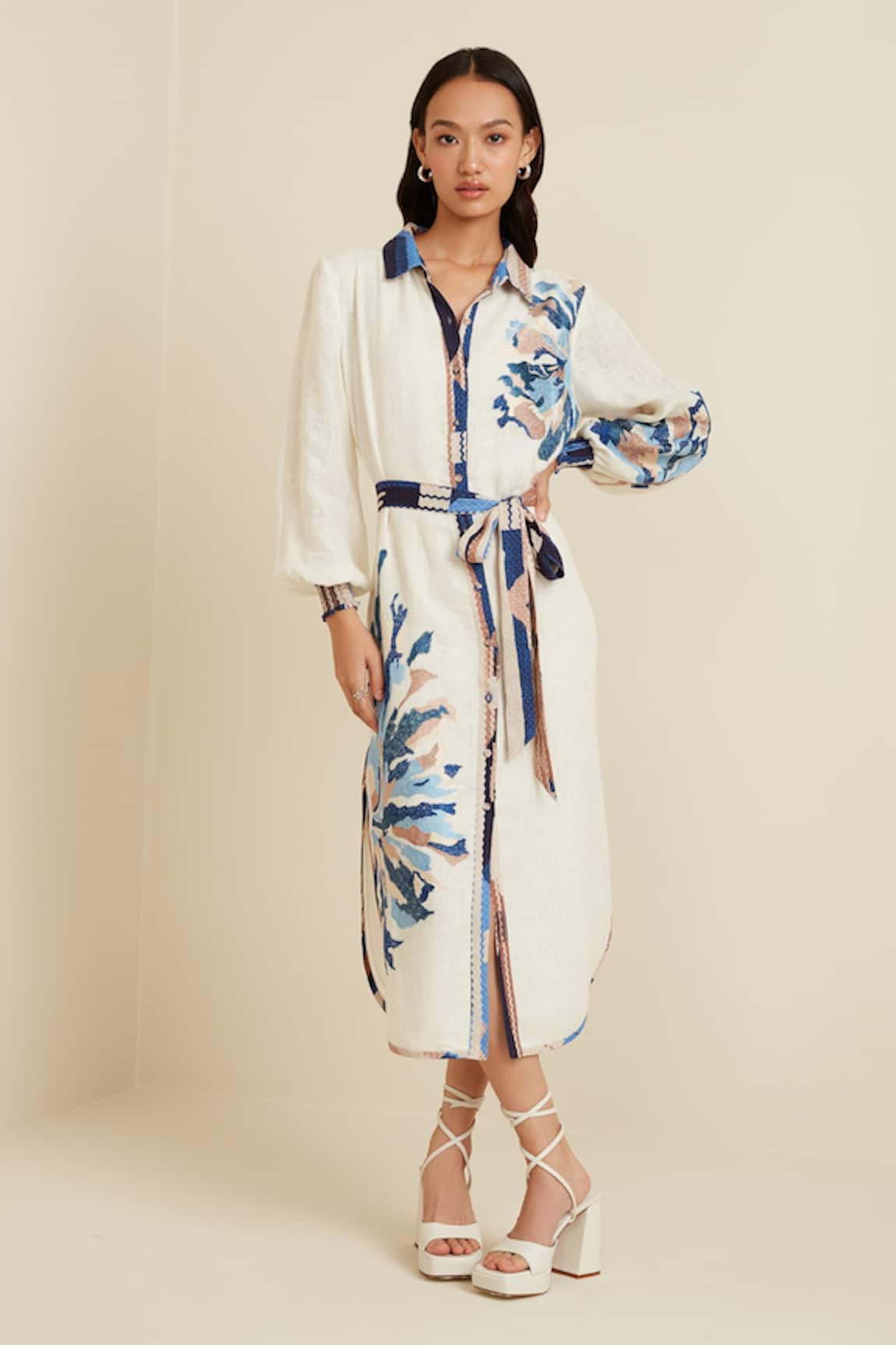 Ranna Gill Linen Shirt Dress