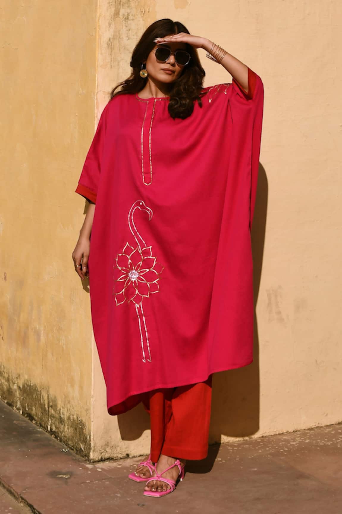 Gulaal Hand Embroidered Kaftan & Pant Set