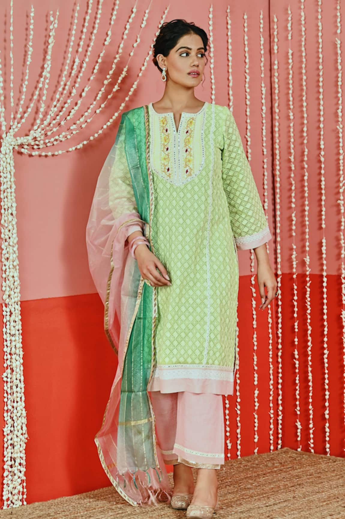 Myaara Cotton Embroidered Kurta Set