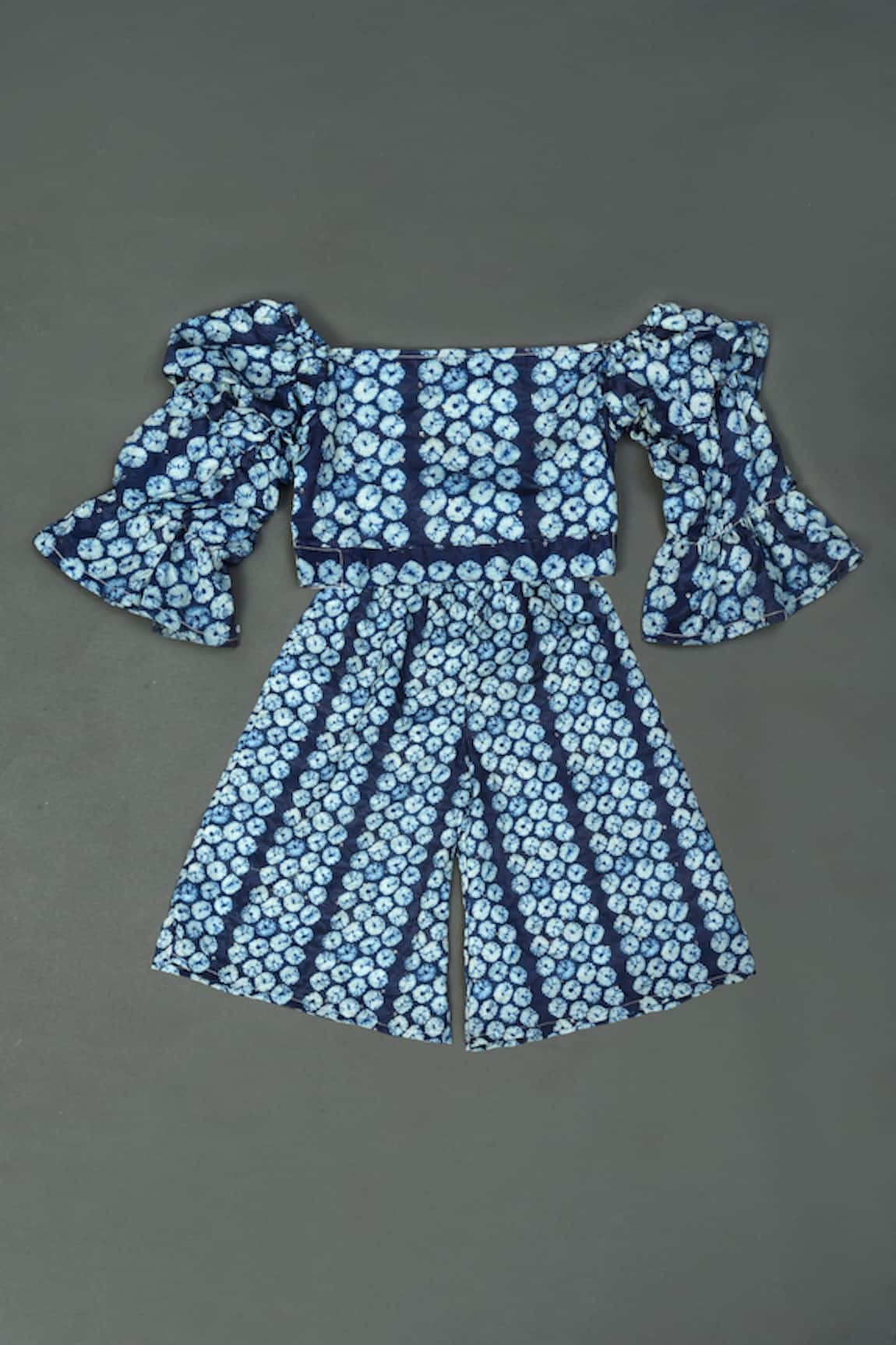 Maaikid Shibori Print Top Palazzo Set