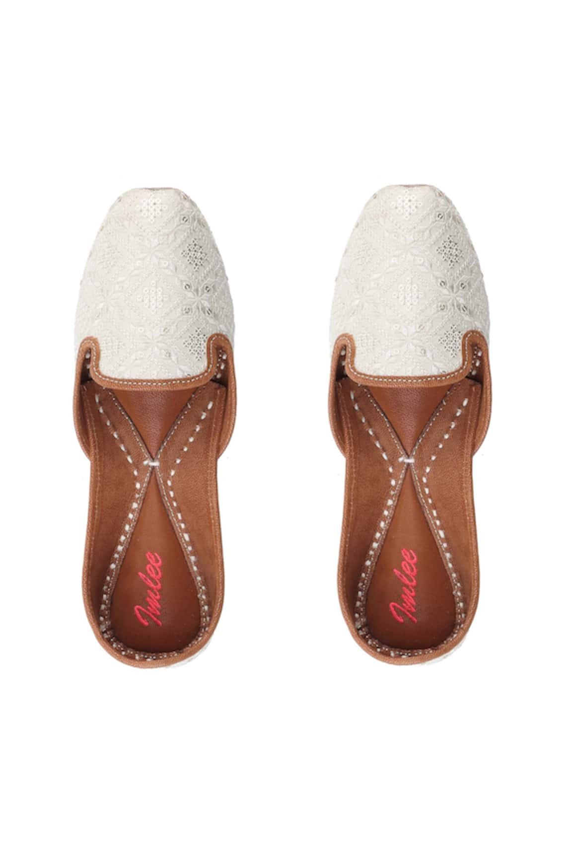 Imlee Jaipur Thread And Sequin Work Moccasin Juttis