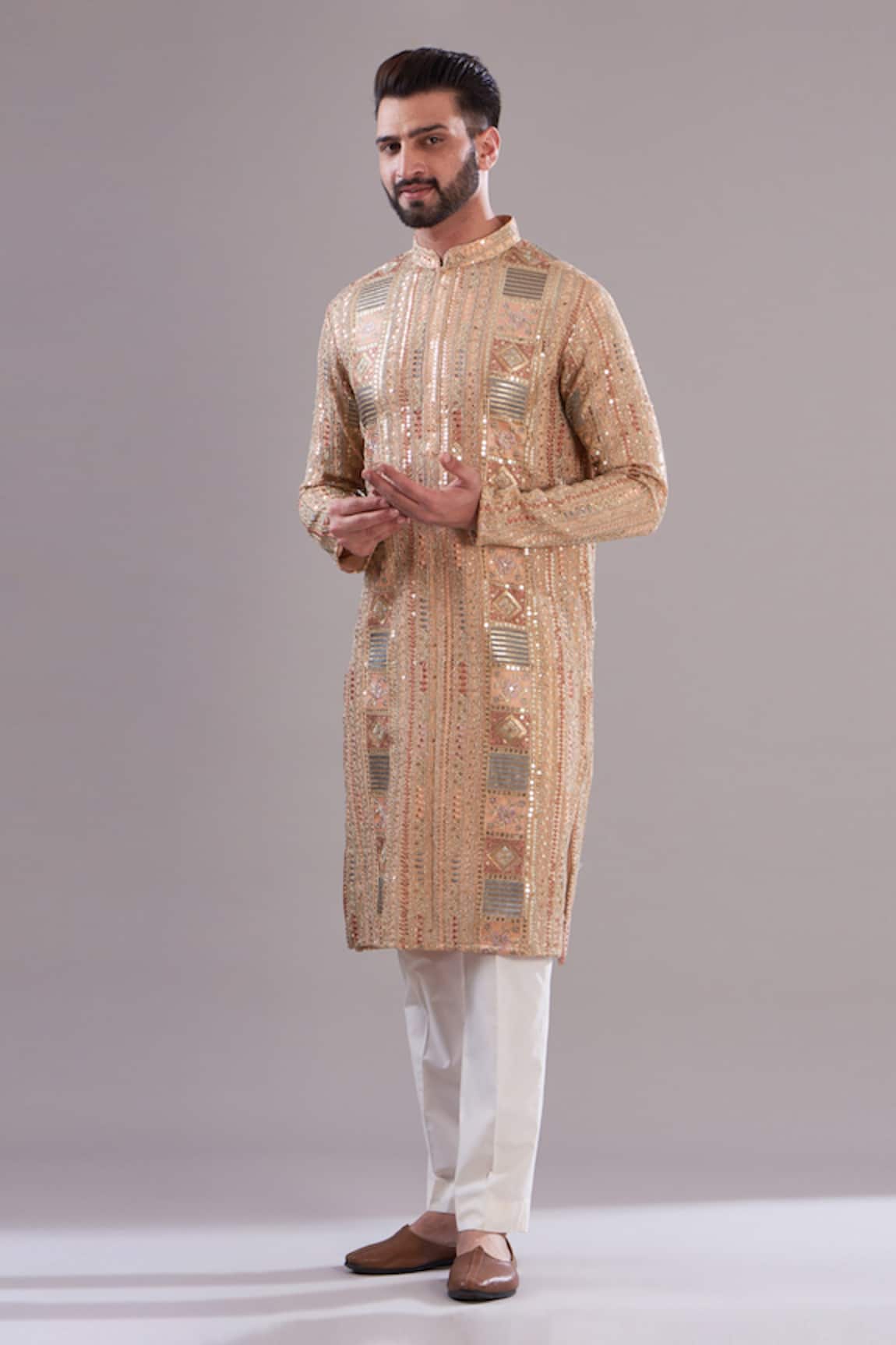 Kasbah Pastel Embroidered Kurta Set 