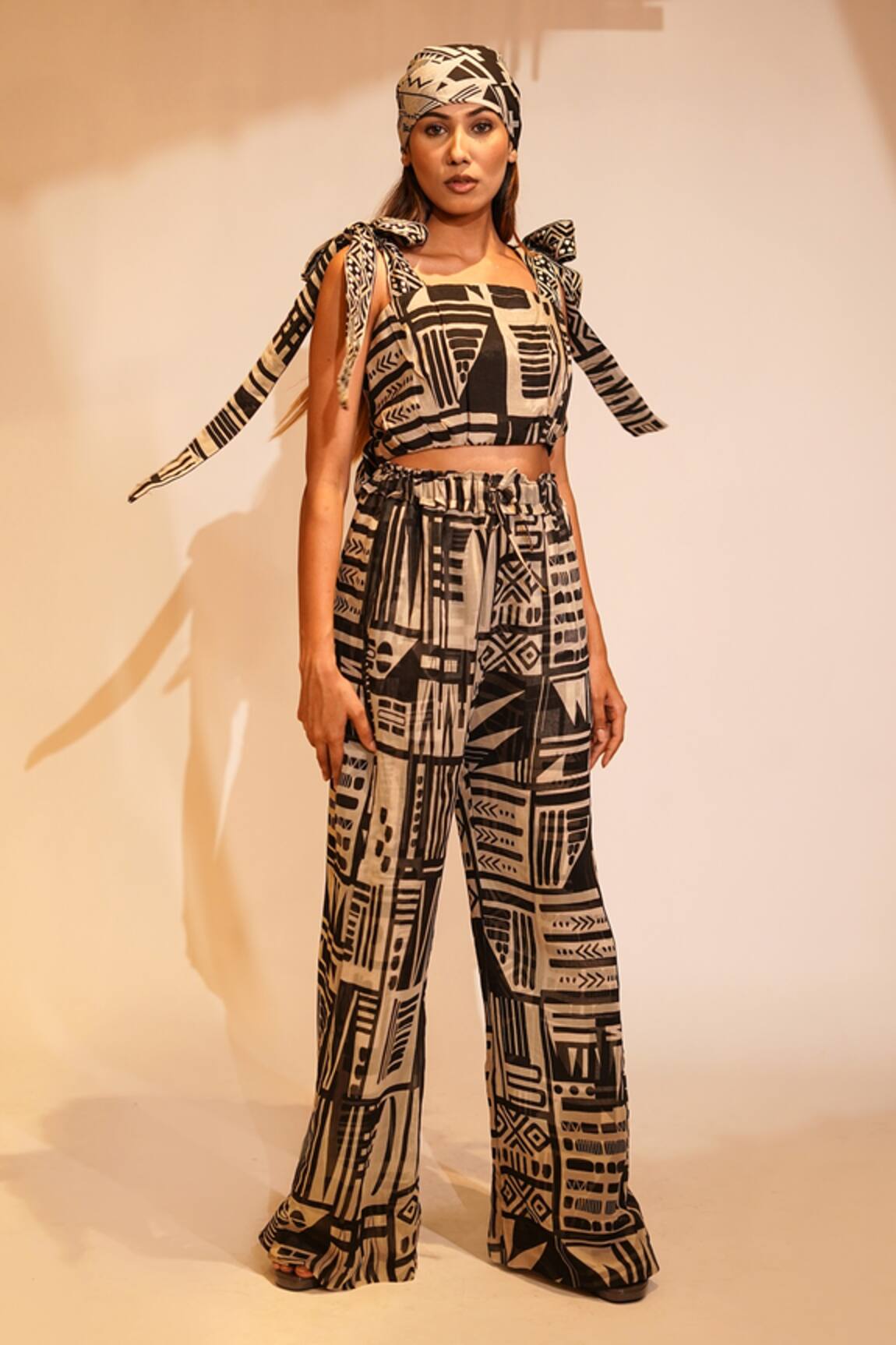 Nikita Mhaisalkar Aztec Print Straight Pant 
