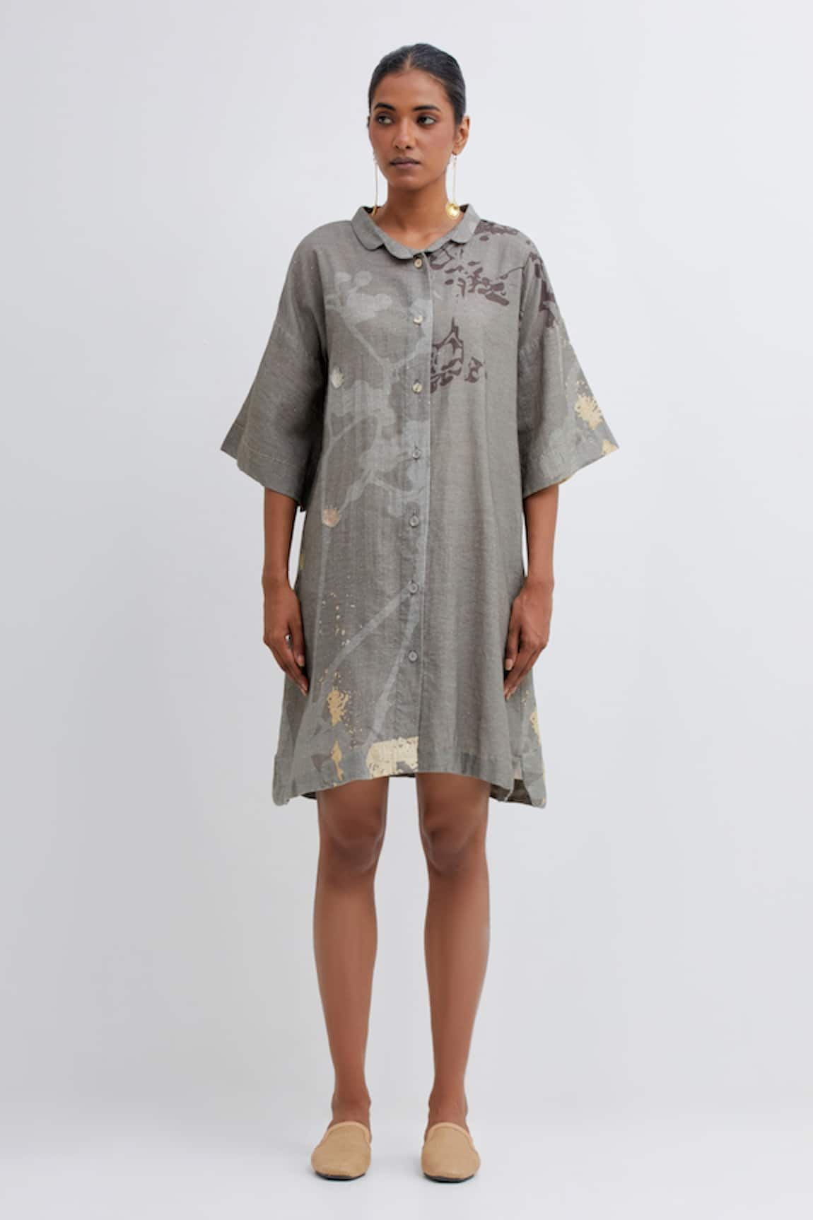 Bhavik Shah Foliage Pattern Longline Shirt