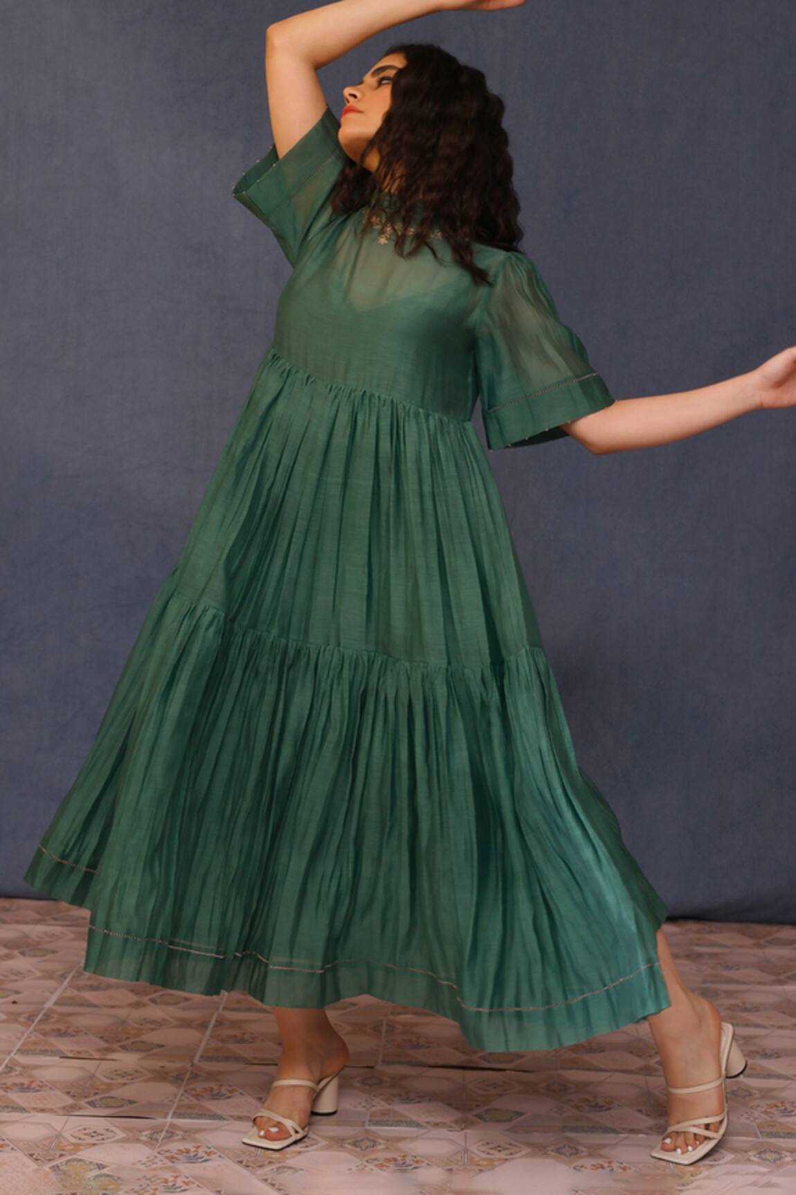 Chokhi Chorri Mona Malai Cotton Gathered Dress 