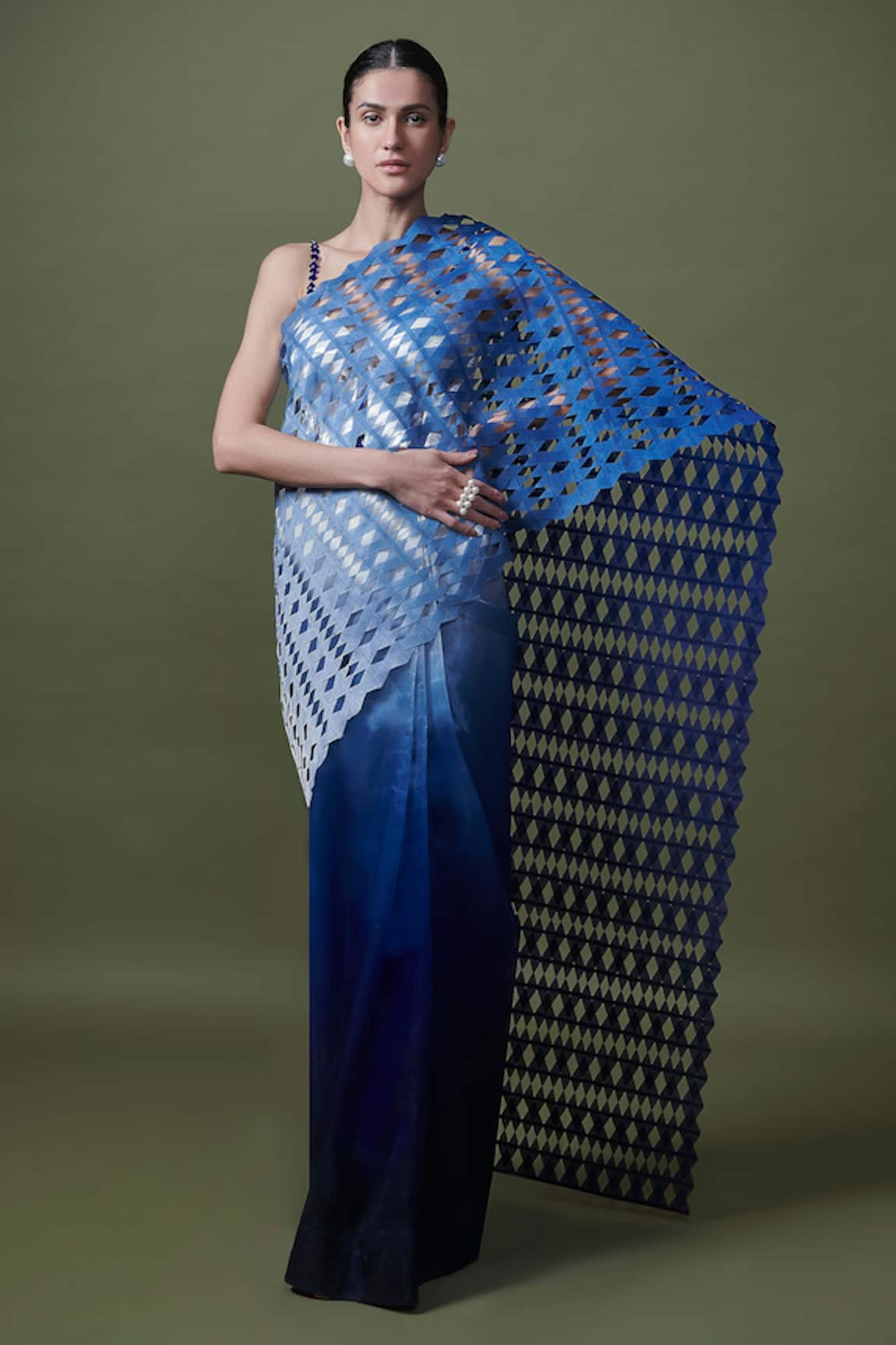 Shriya Khanna Ombre Pre-Stitched Saree