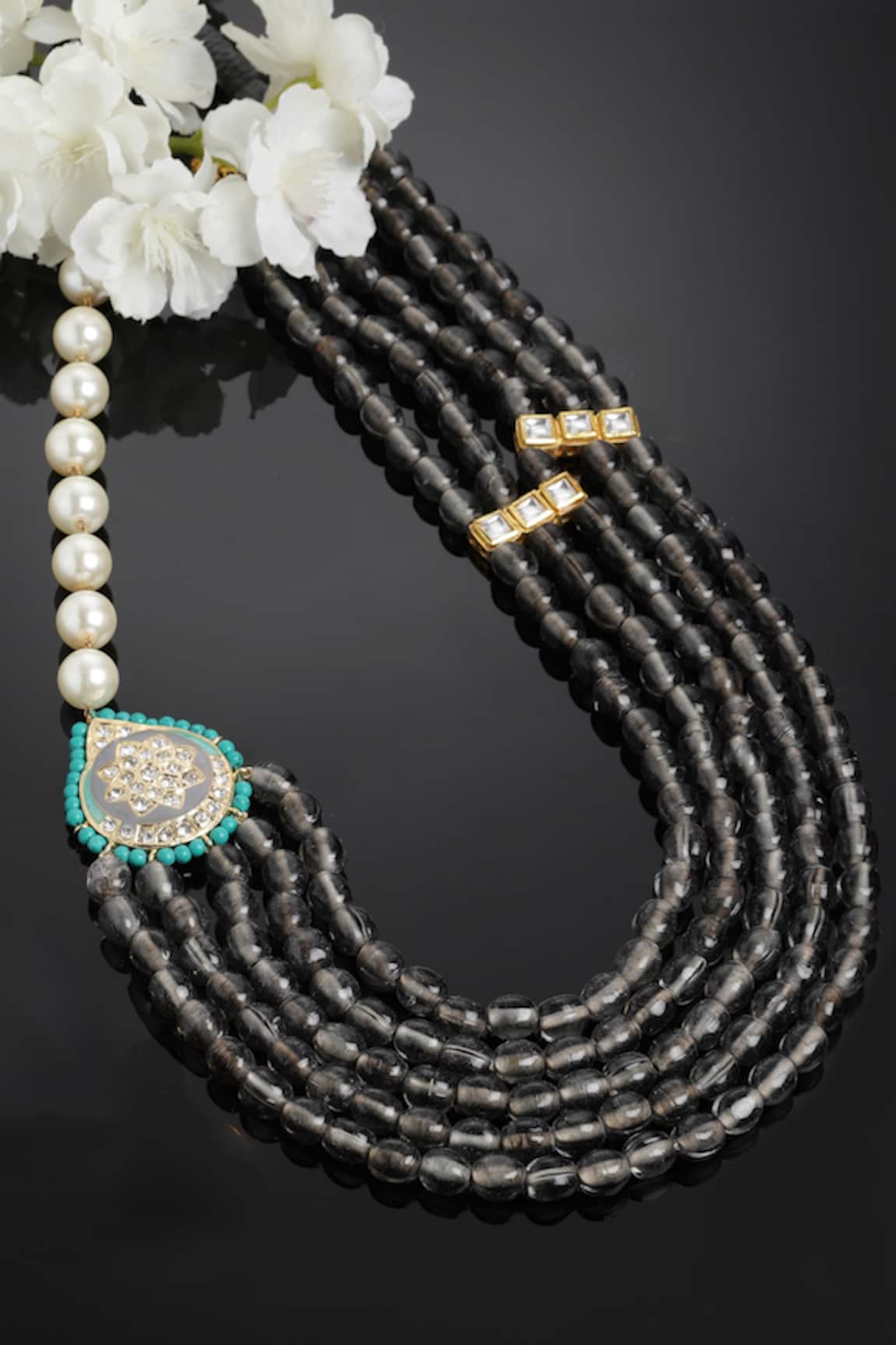 Dugran By Dugristyle American Diamond Embellished Layered Necklace