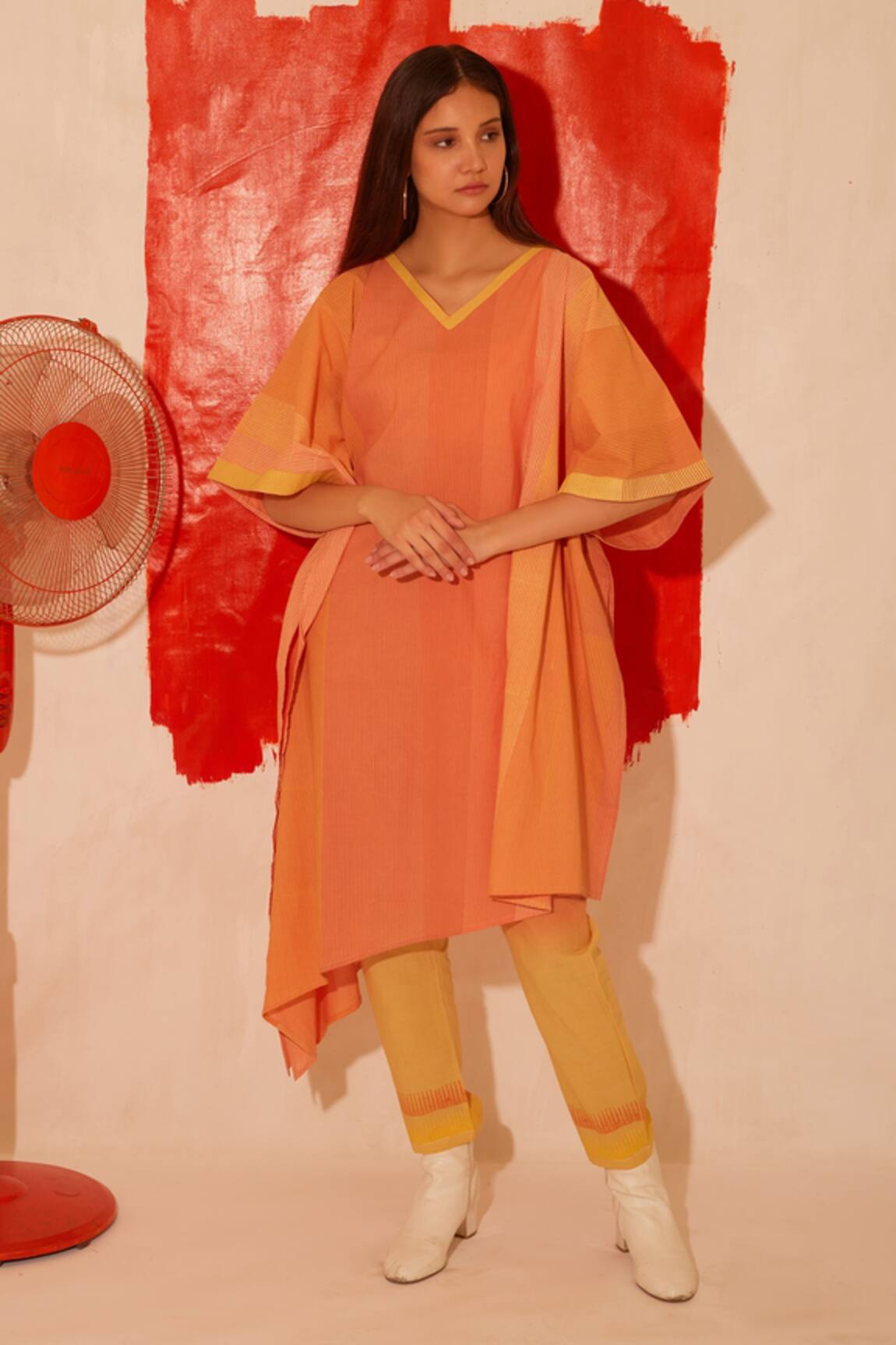 Banana Labs Bliss Hand Block Print Kaftan & Pant Set