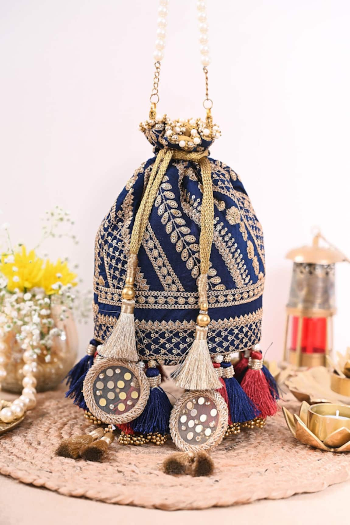 Miar Designs Aadhya Sequin Embroidered Potli Bag