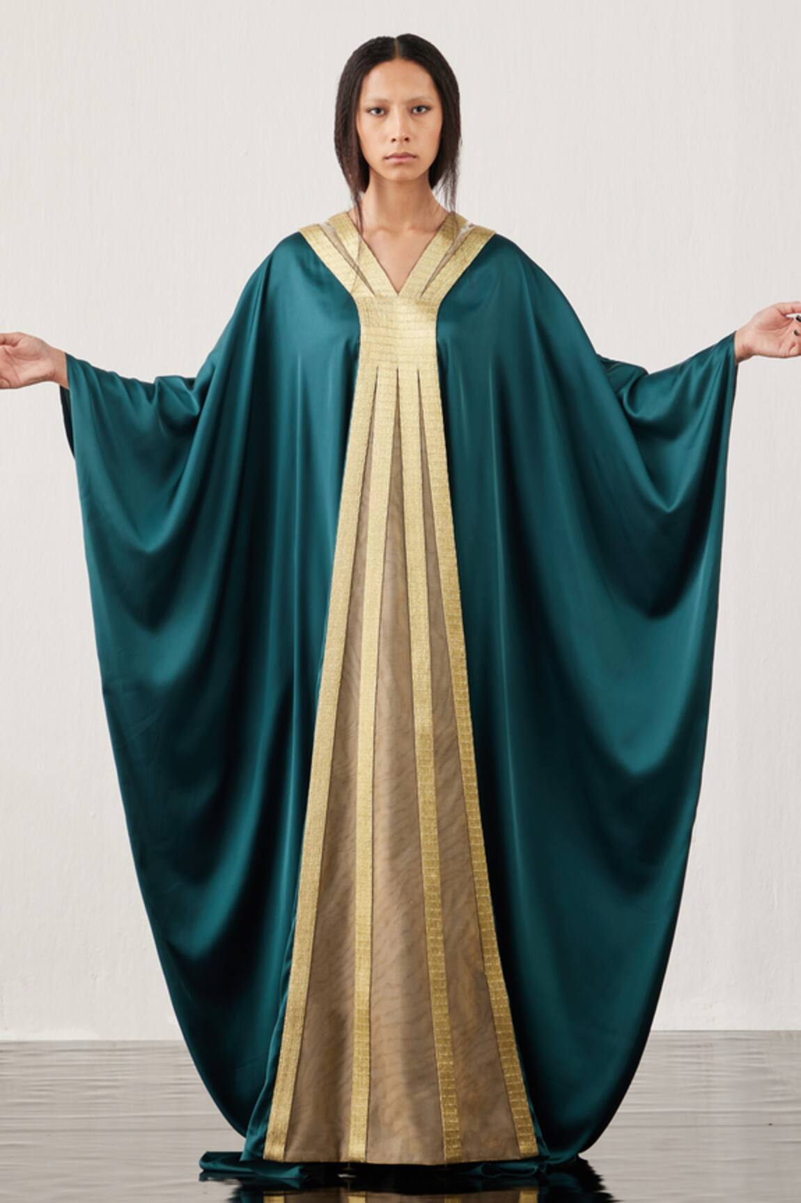 Akhl Draped Embroidered Kaftan 