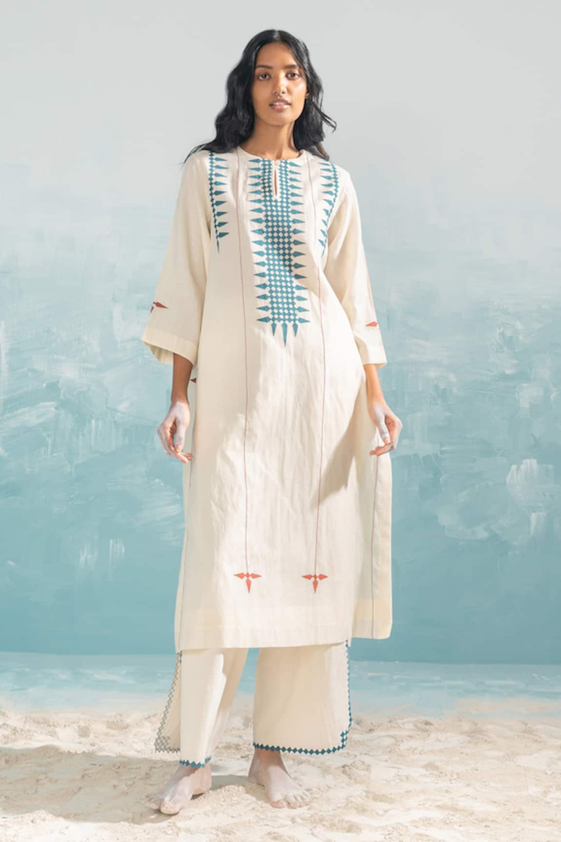 Ikai Nile Tribal Applique Kurta