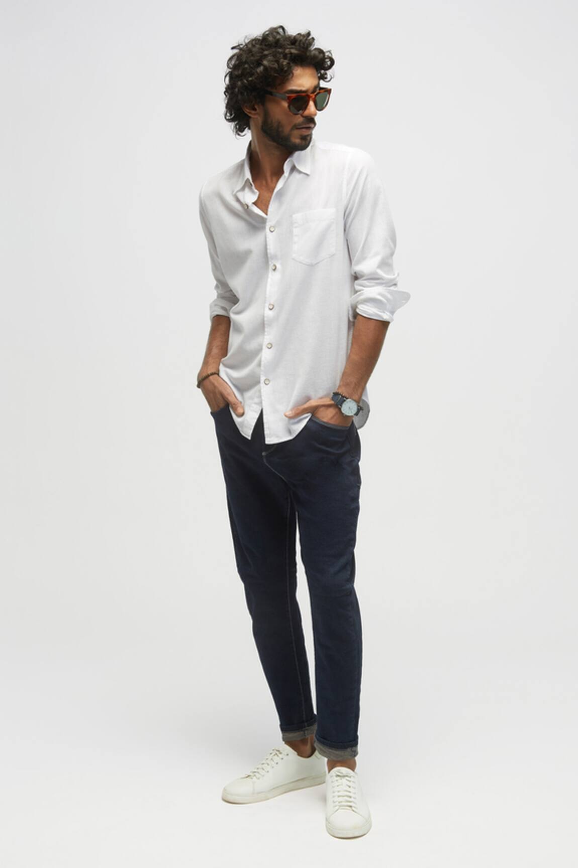 Terra Luna Organic Handloom Cotton Soft Collar Shirt  