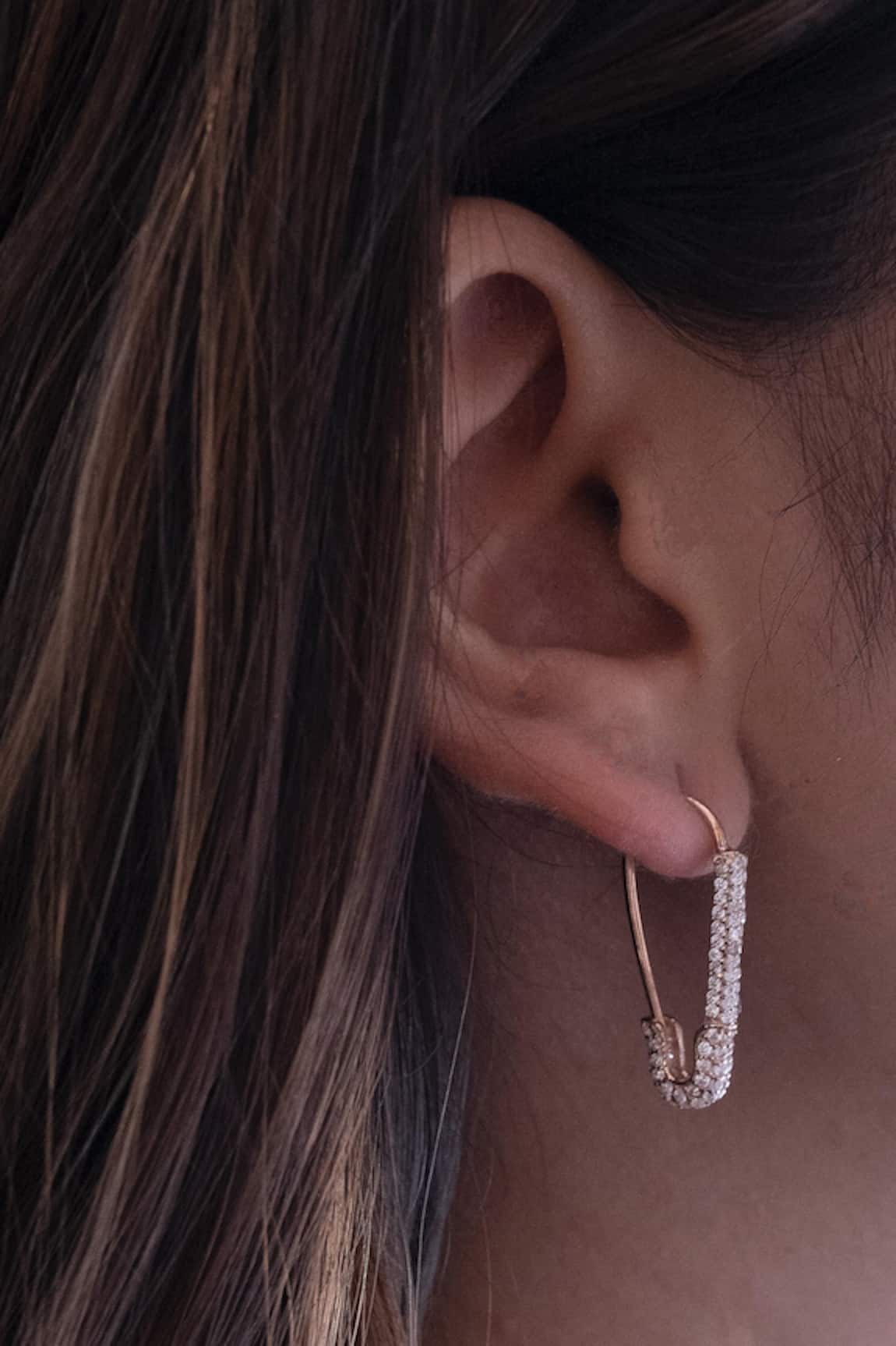 Anushka Jain Jewellery Embellished Safety Pin Earrings