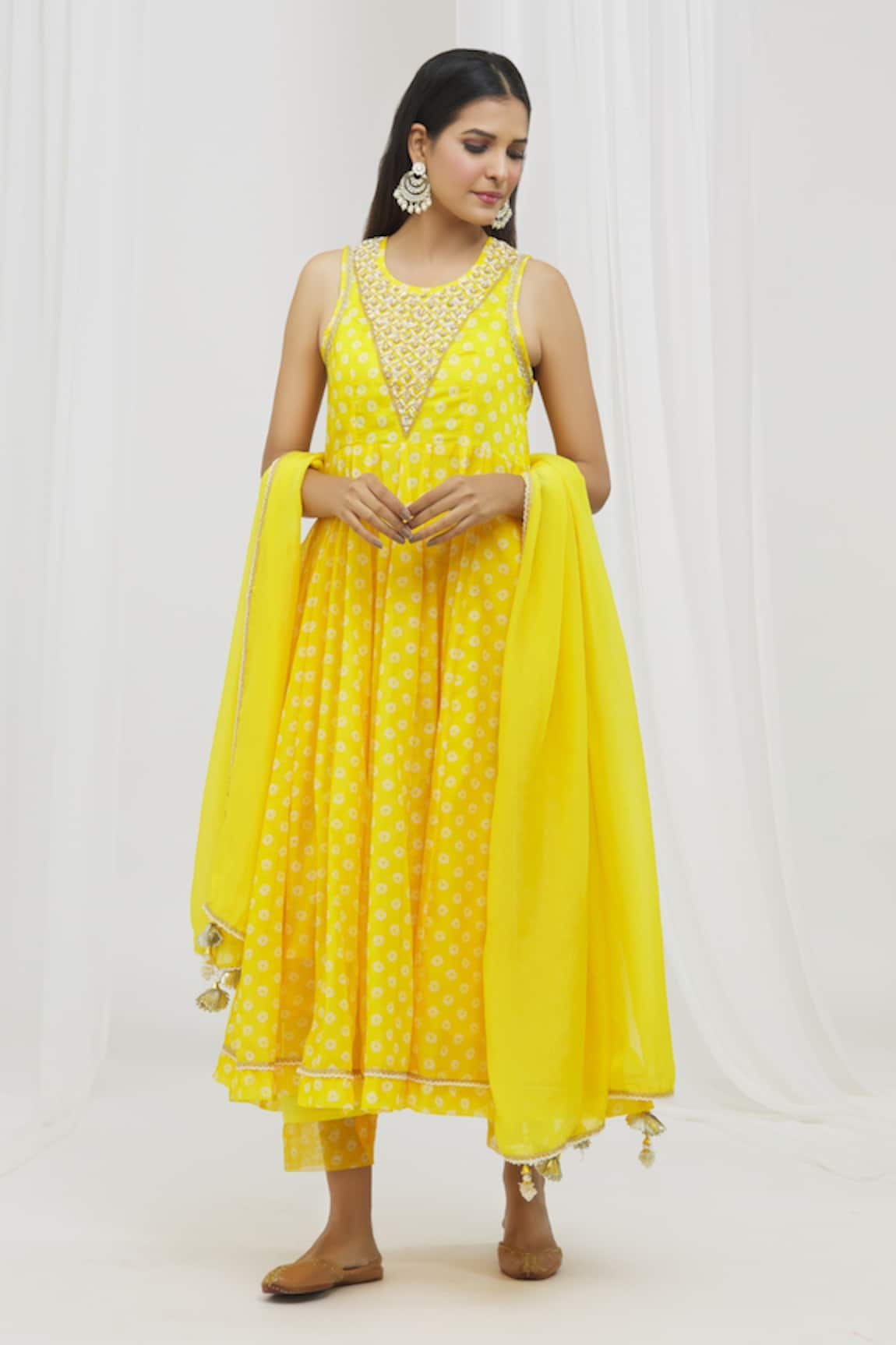 Yuvrani Jaipur Floral Print Anarkali Set