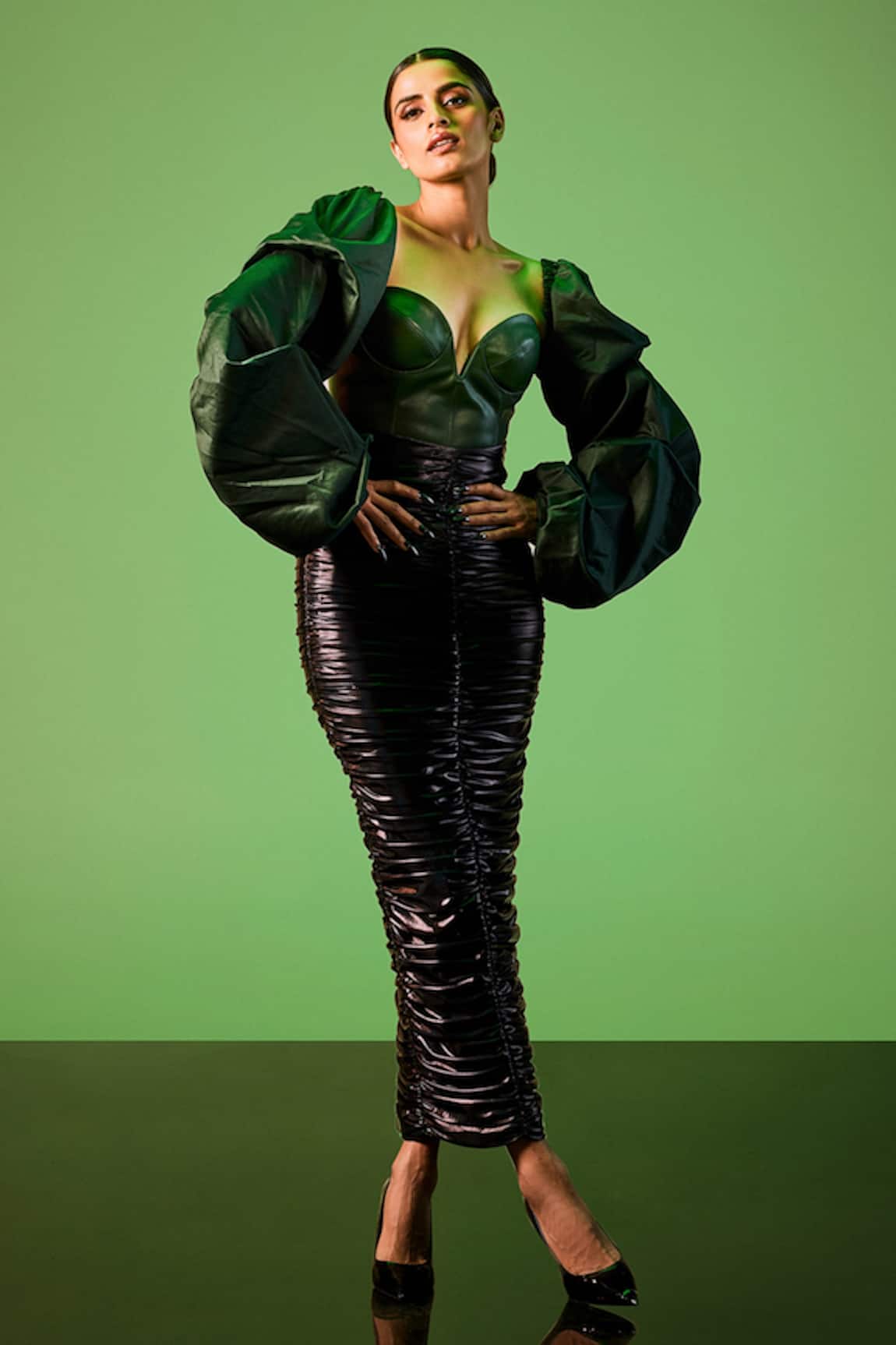 Sameer Madan Achlys Balloon Sleeve Corset 