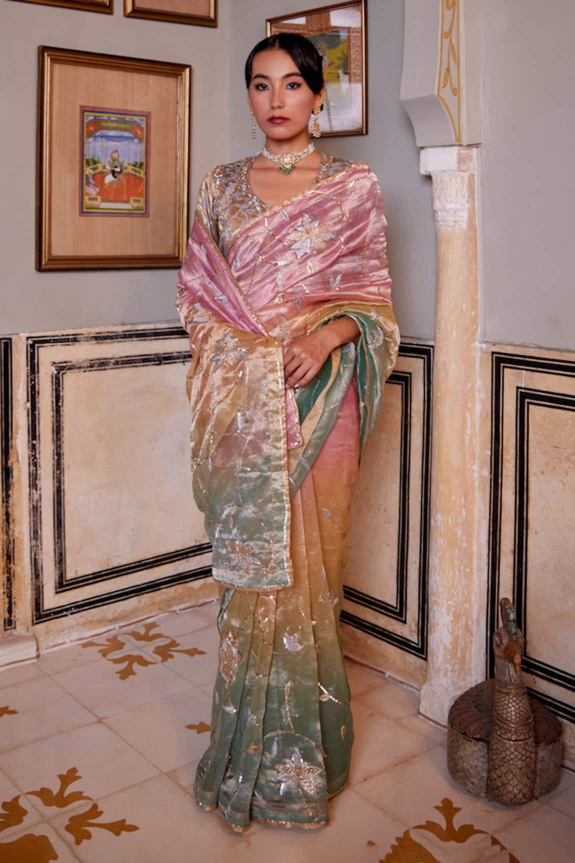 Atelier Shikaarbagh Ombre Tissue Saree