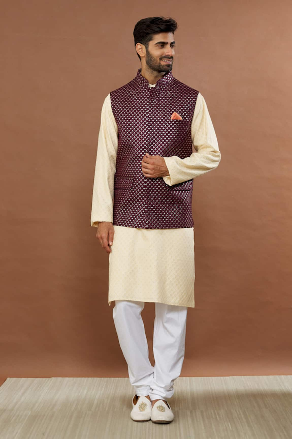 Aham-Vayam Nawaab Saab Embellished Nehru Jacket