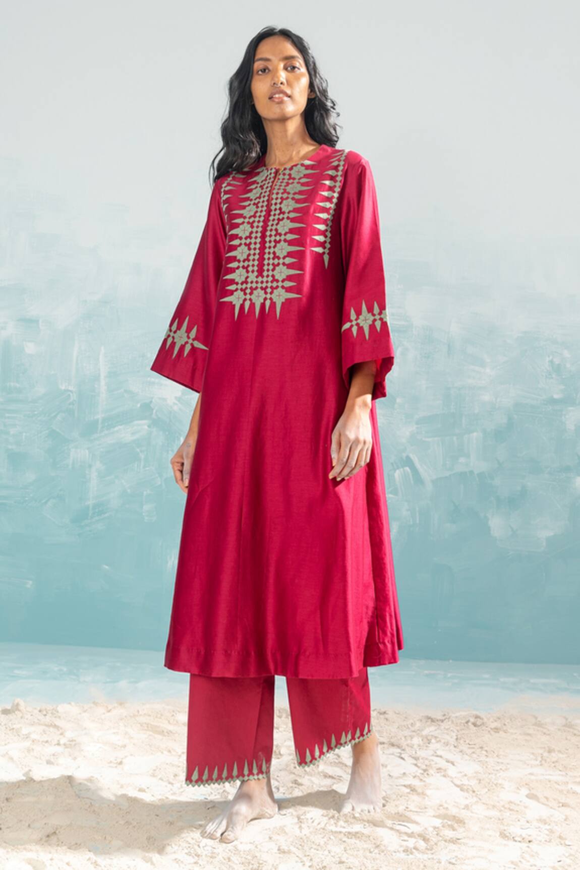 Ikai by Ragini Ahuja Nile Tribal Circular Kurta 