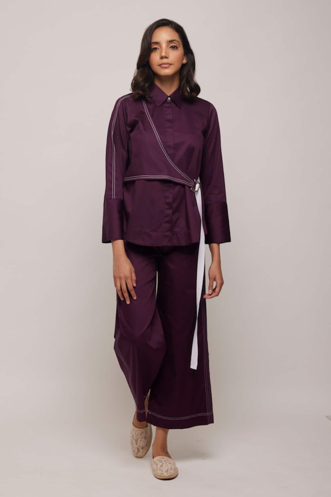 Escape By Aishwarya Diagonal Overlay Shirt 