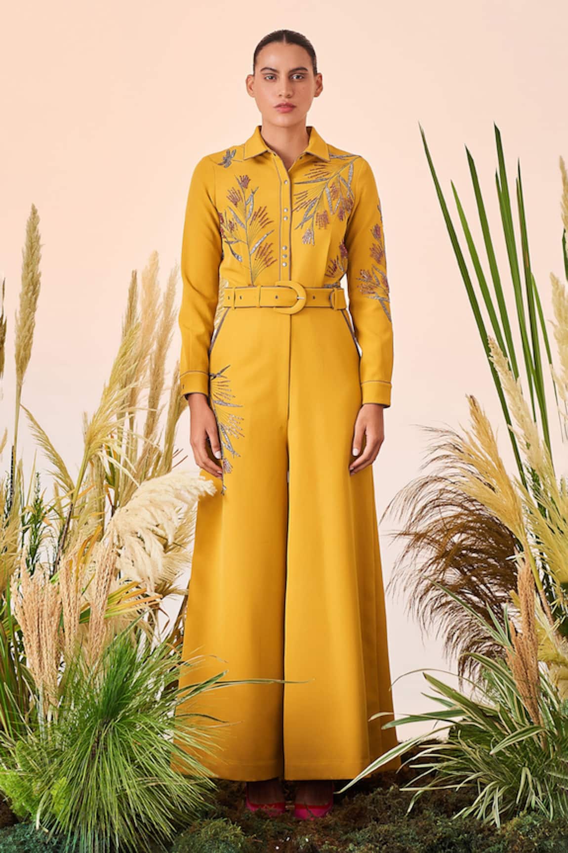 Shahin Mannan Grass Wide Legged Jumpsuit 
