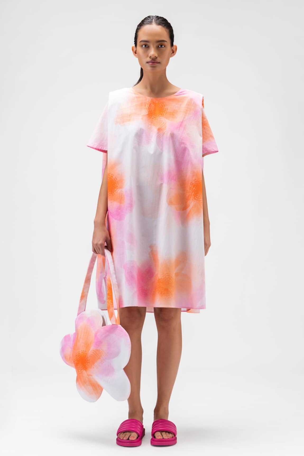 Genes Lecoanet Hemant Ombre Flower Print Dress