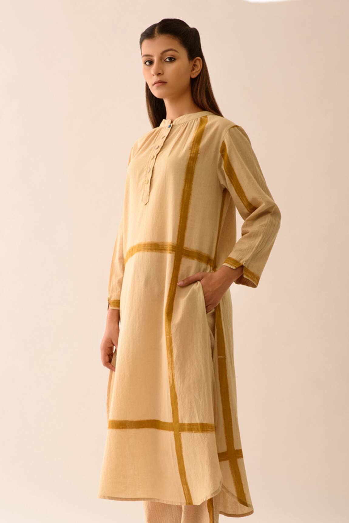 JAYATI GOENKA Upcylced Cotton Checkered Kurta