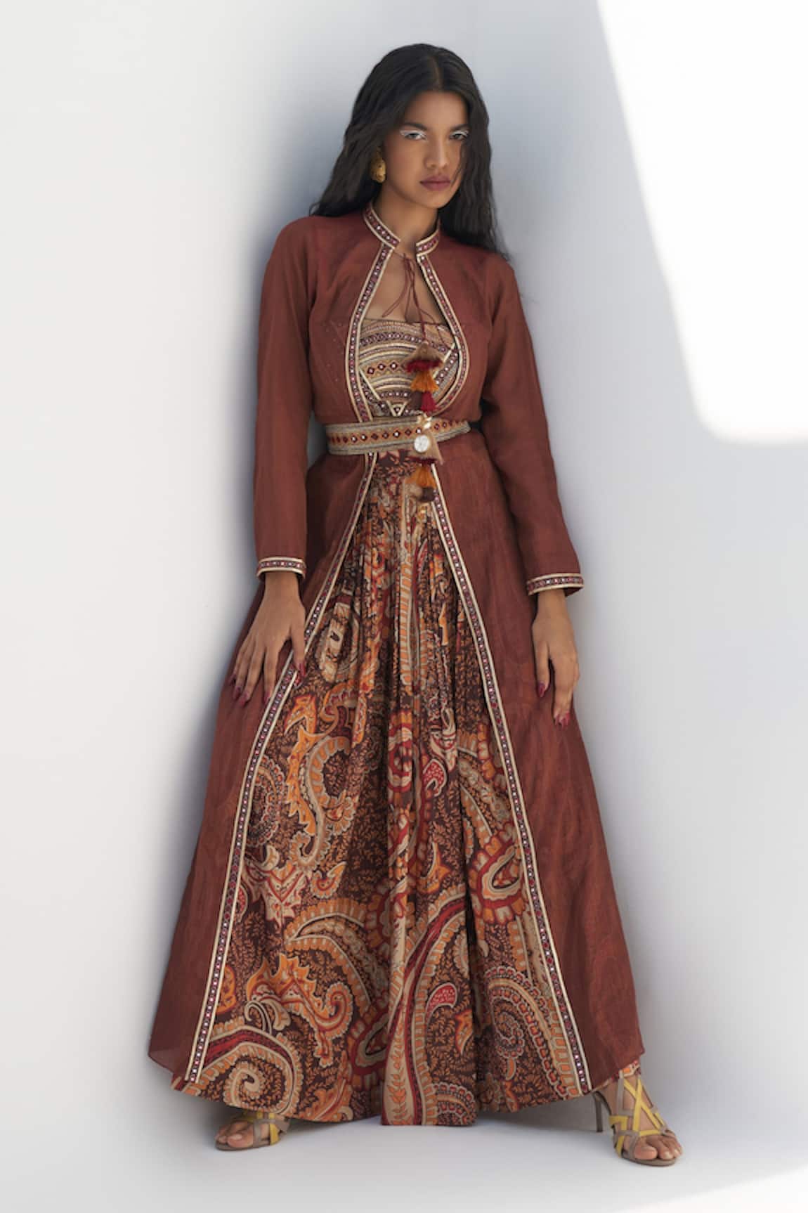 Nadima Saqib Silk Abla Embroidered Belt