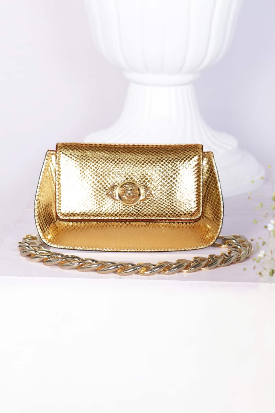 SAURAV GHOSH Elite Textured Leather Clutch 