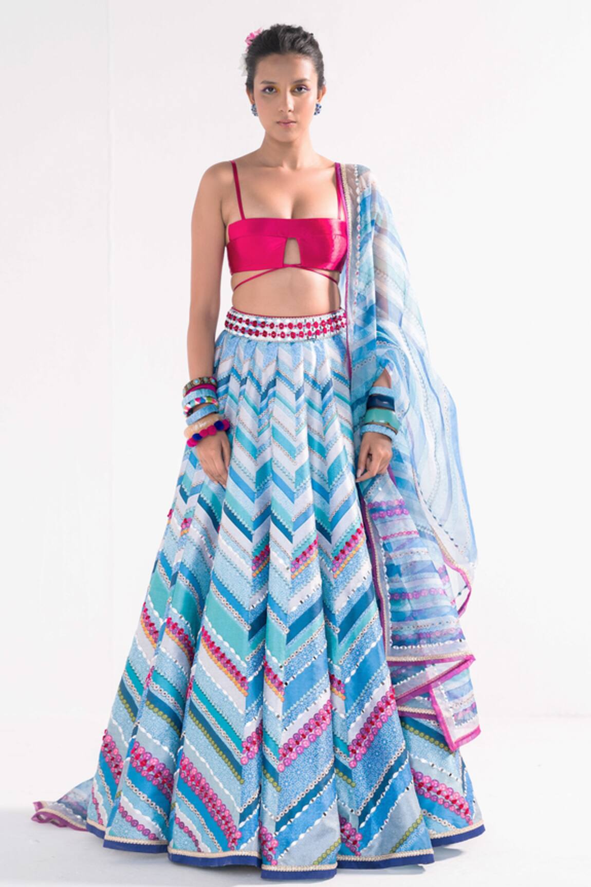 Cedar & Pine Banjara Embroidered Lehenga Set