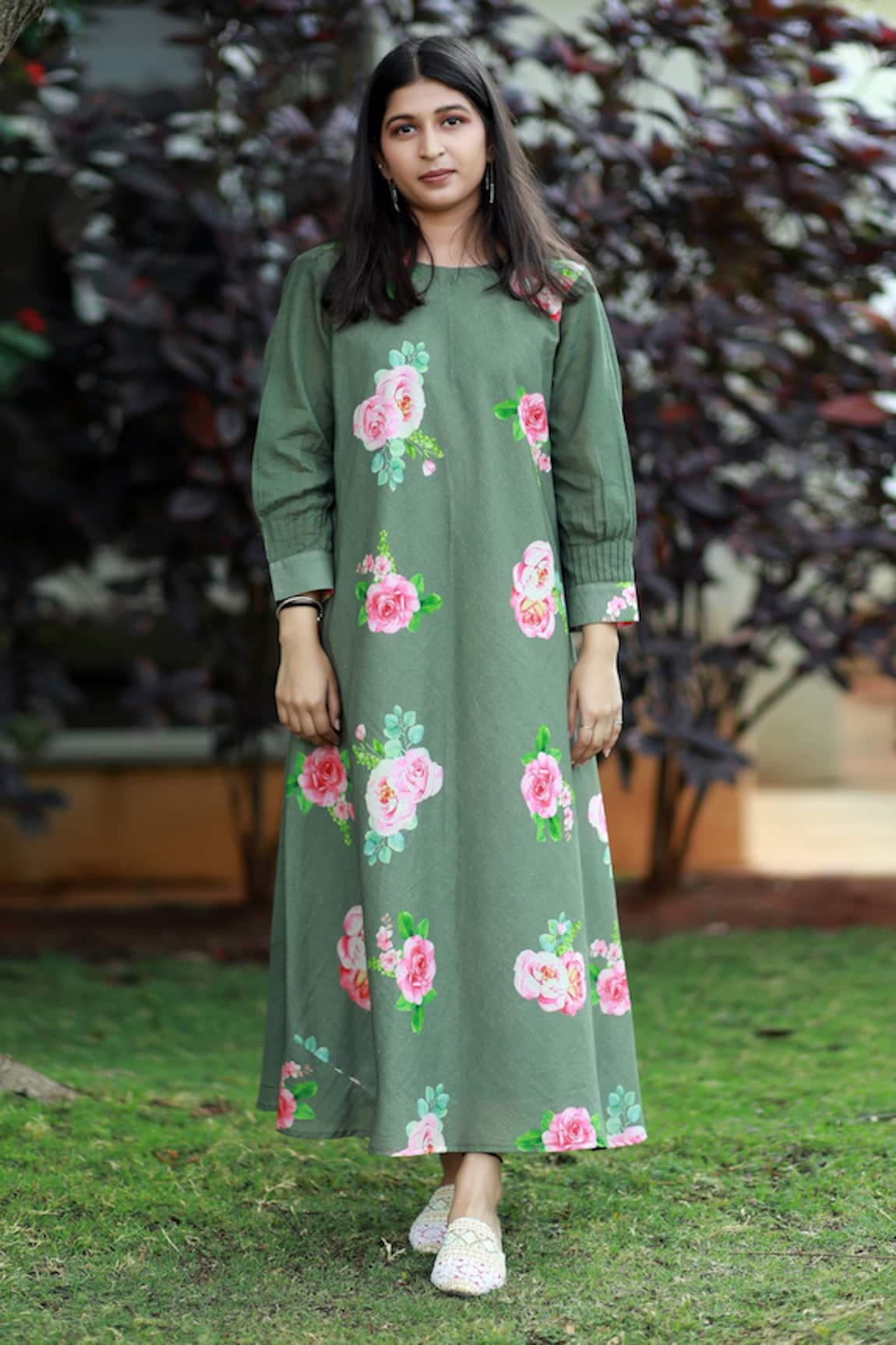 TINA EAPEN COLLECTIVE Cotton Floral Print Kurta & Pant Set