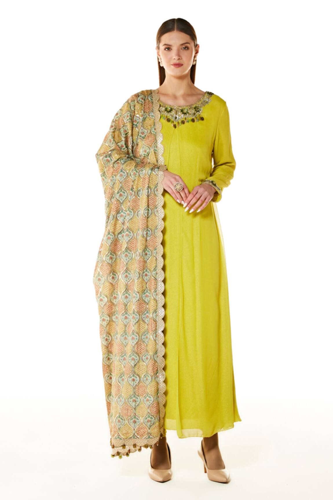 Rabani & Rakha Ayat Kurta Set With Jaal Print Dupatta 