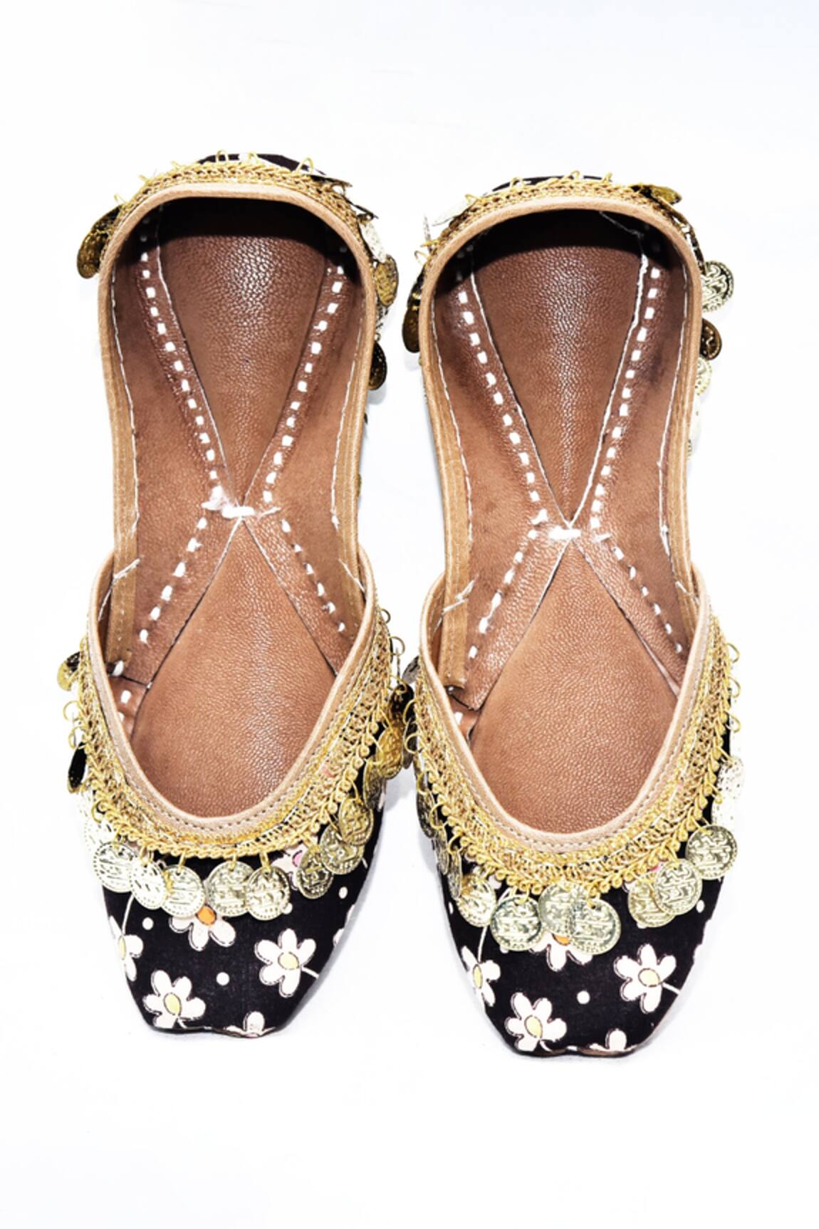 Foot Fuel Amalia Floral Print Juttis 