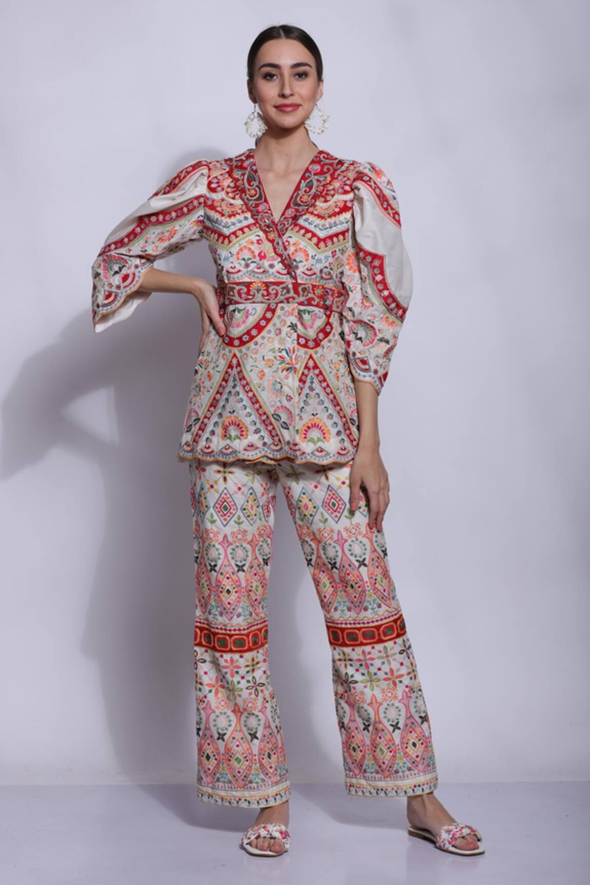 Sonali Gupta Embroidered Jacket & Pant Set 