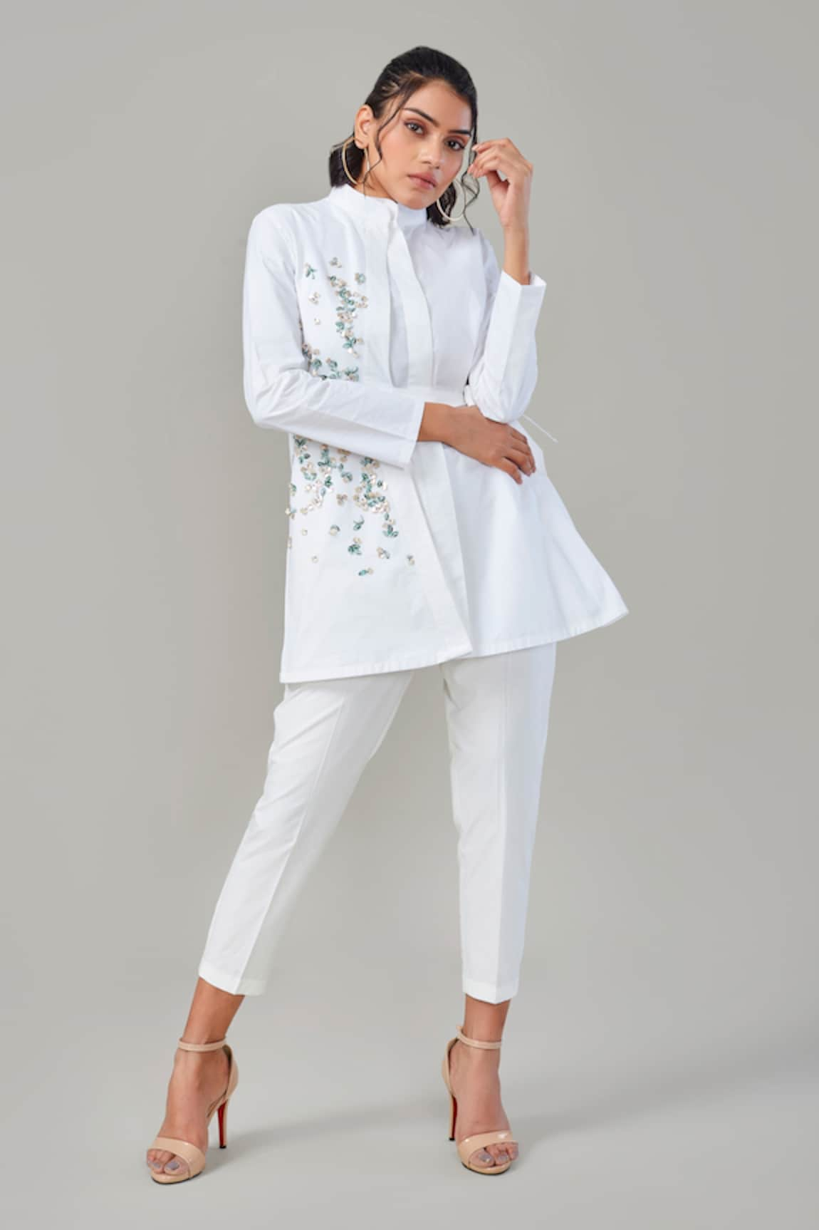 Ek Dhaaga Metallic Panelled Embellished Shirt