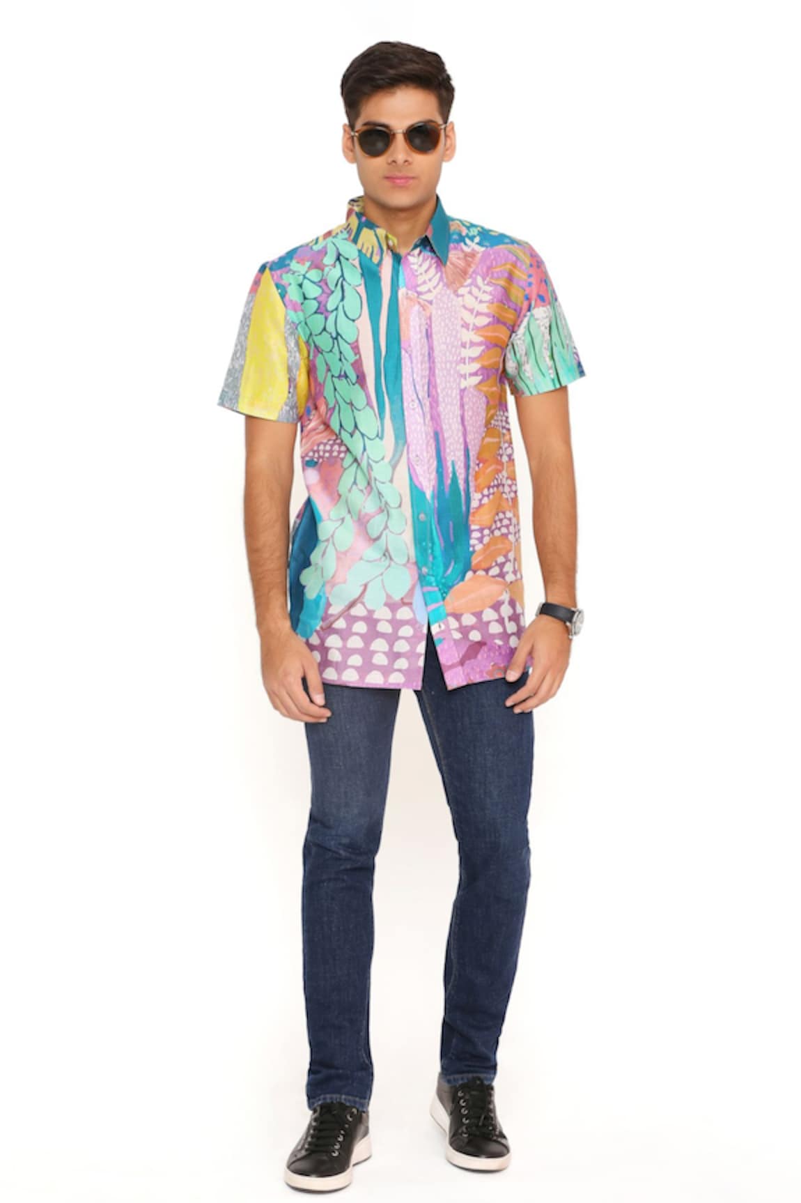 PS Men by Payal Singhal Tropical Print Shirt