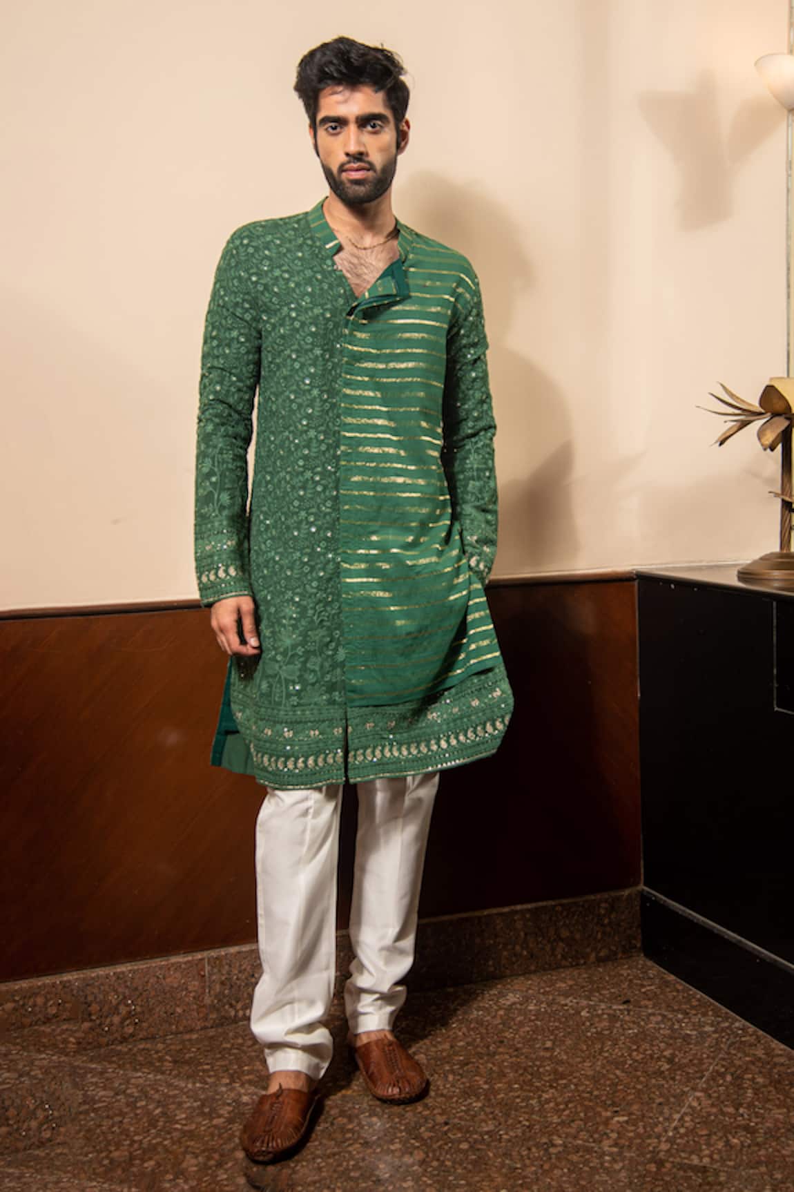 Soniya G Flower Embroidered Kurta Set