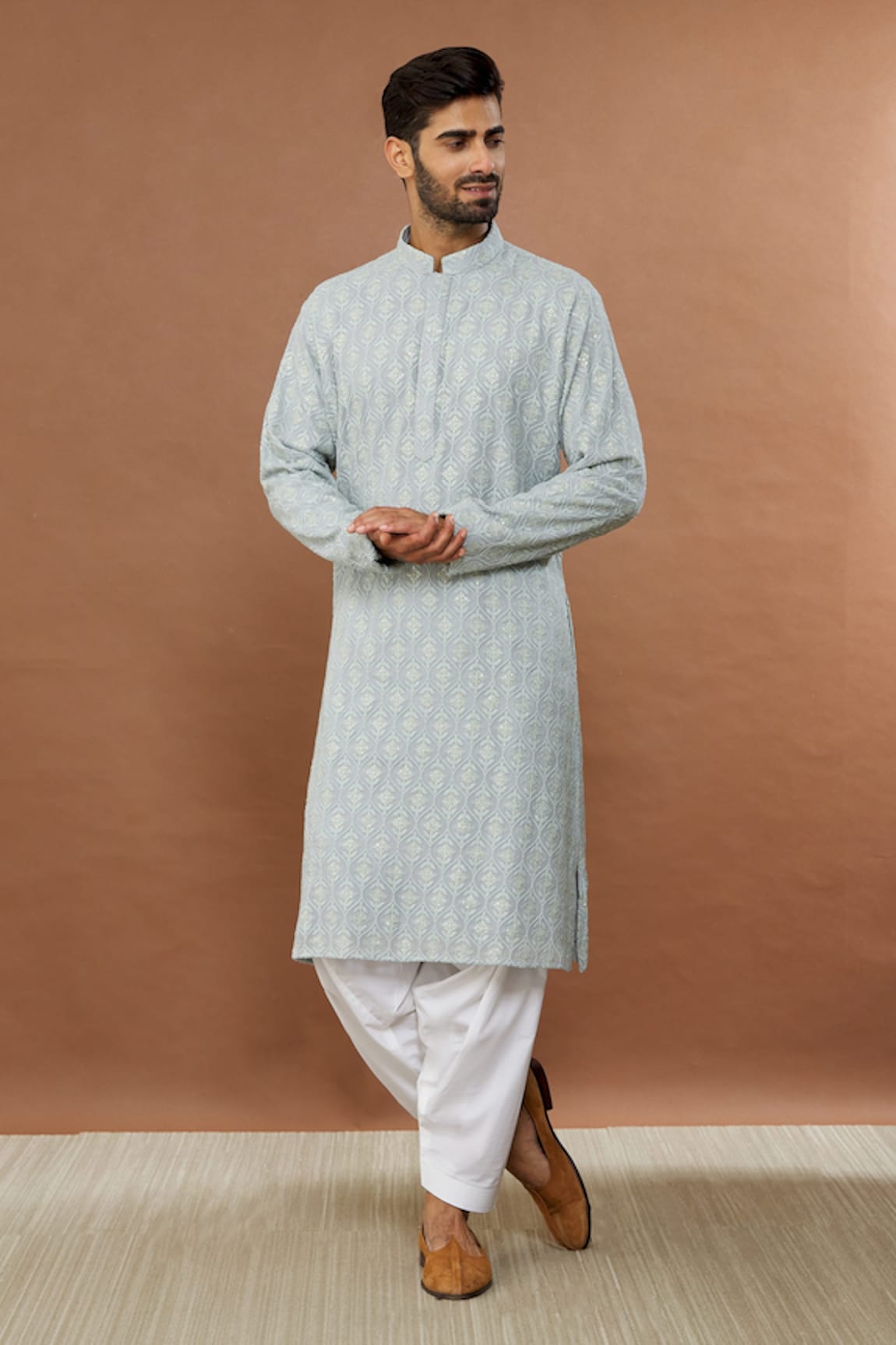 Aham-Vayam Bandhan Floral Embroidered Kurta & Patiala Set