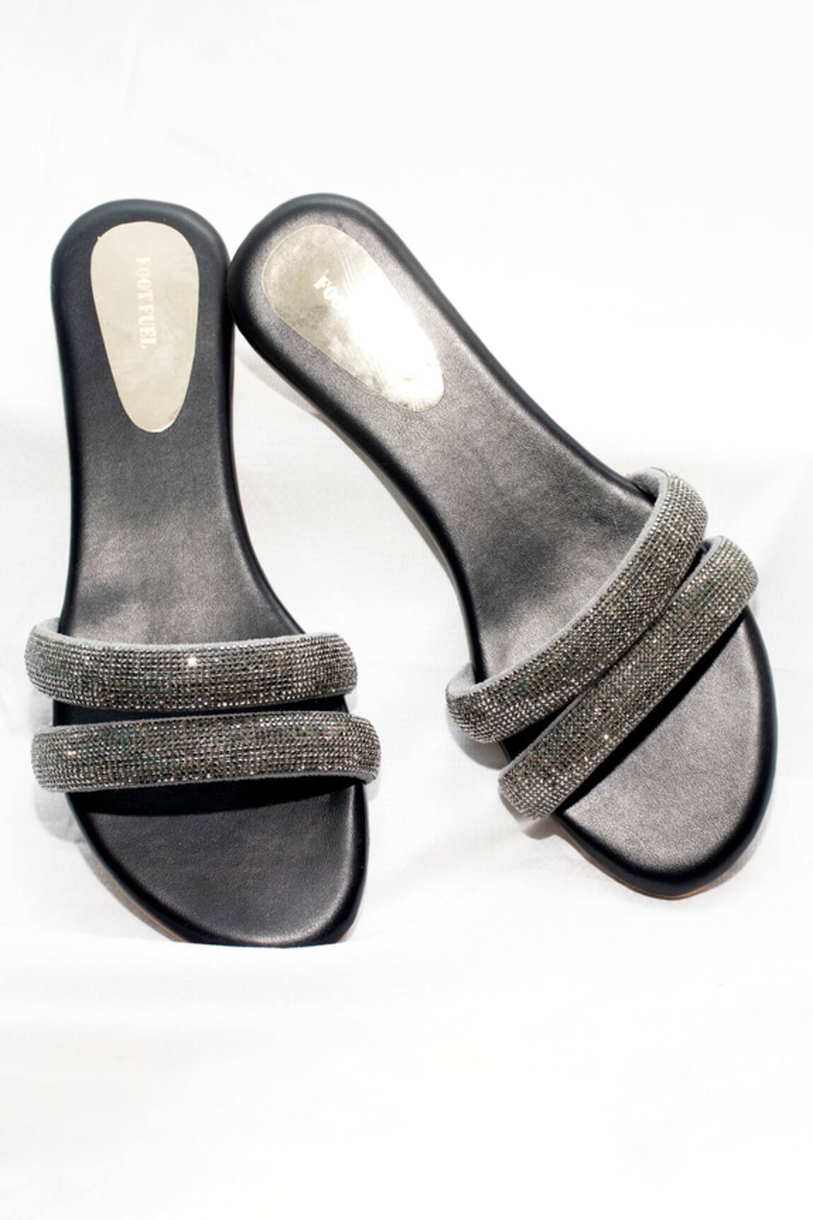 Foot Fuel Lenon Rhinestone Studded Flats