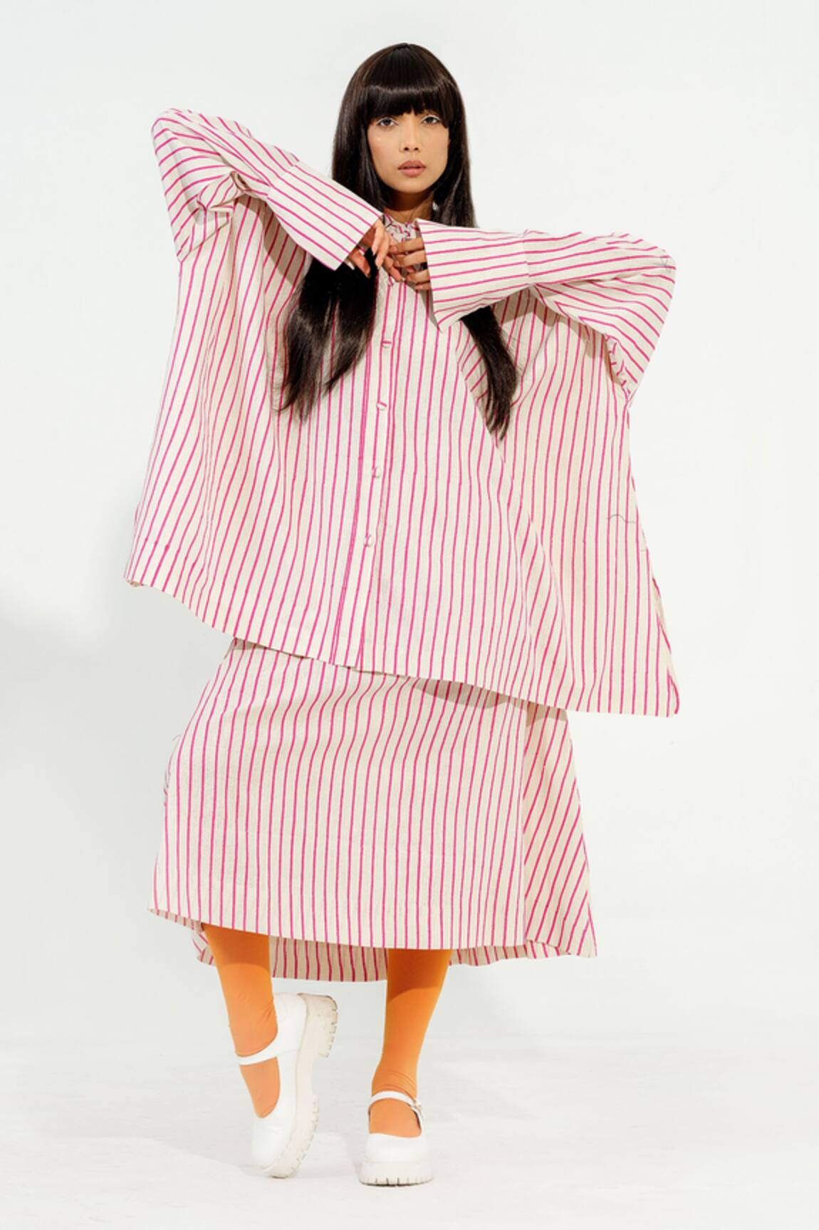 Stoique Stripe Block Print Shirt 